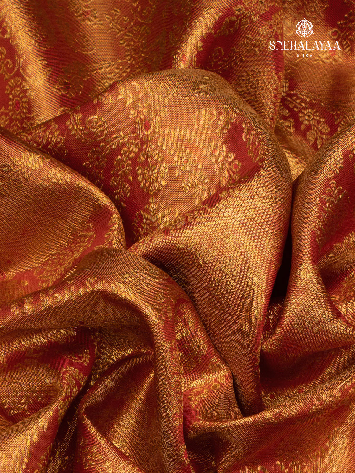 Orange Kanjivaram Silk Saree