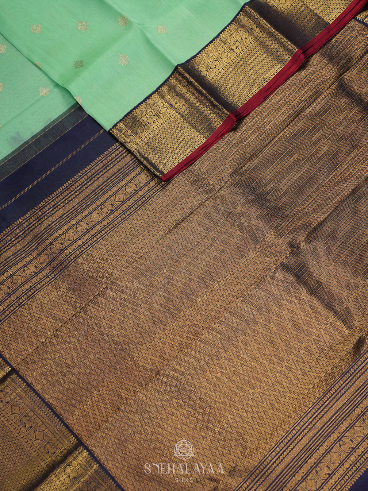 Pista Green Kanchi Kora Silk Saree