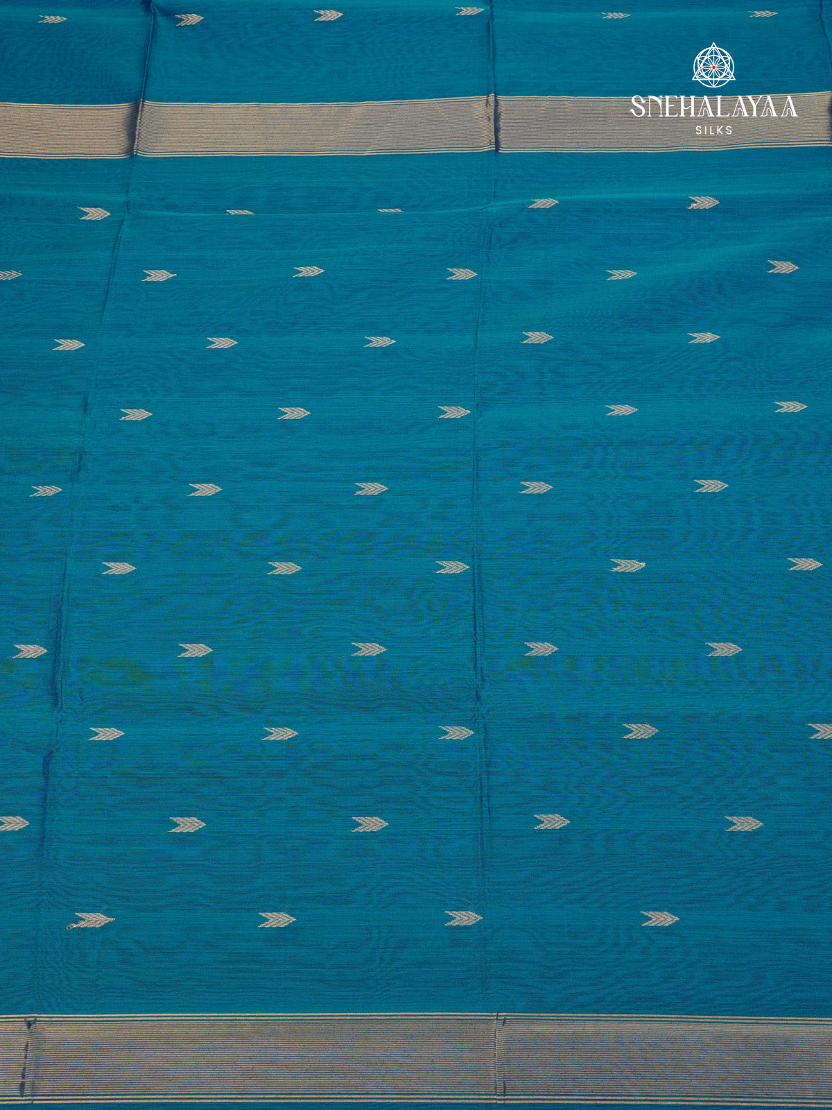 Sky Blue Maheshwari Silk Cotton Saree