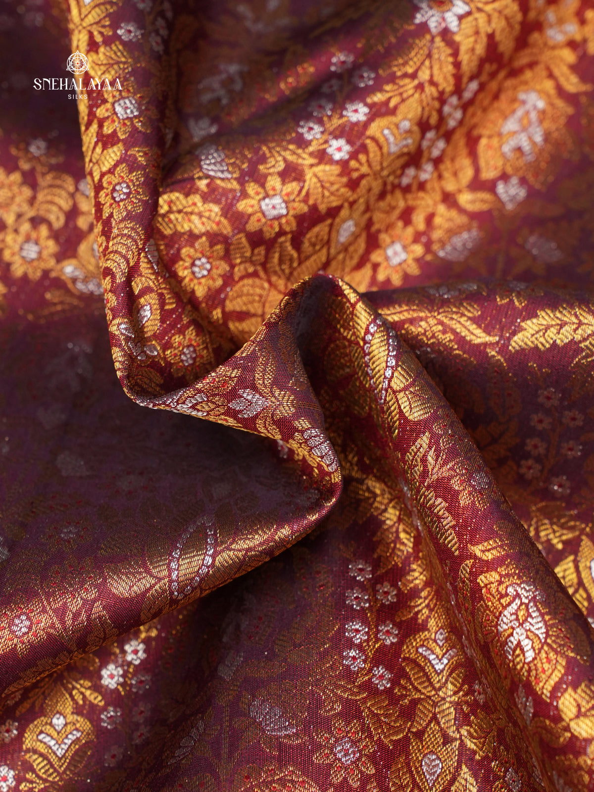 Maroon Kanjivaram Silk Saree
