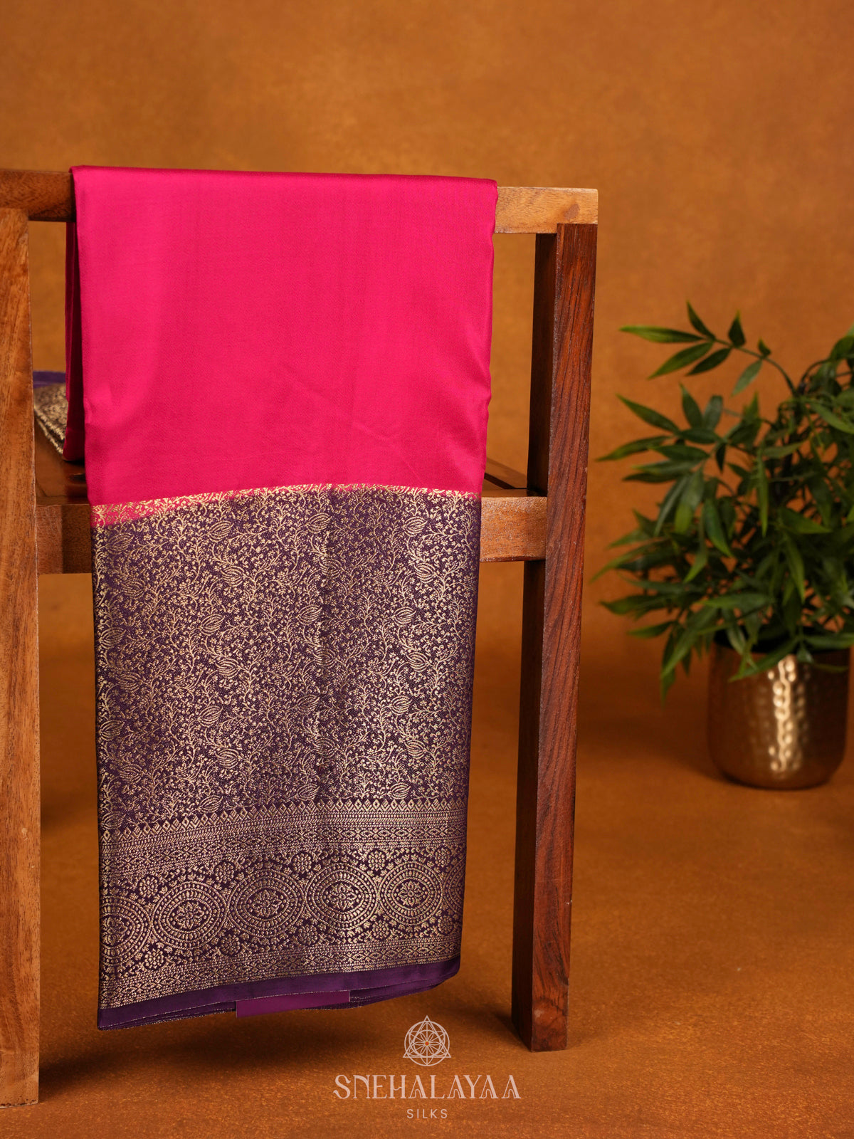Pink Mysore Silk Saree