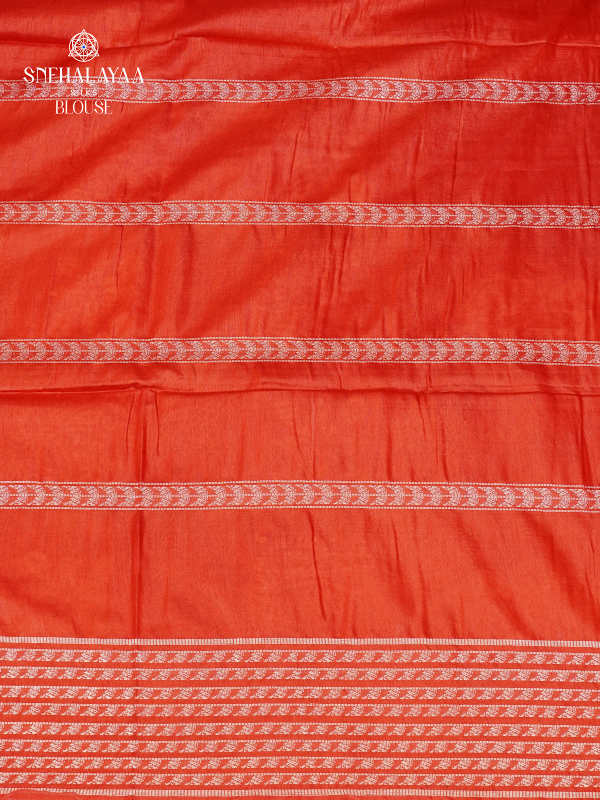 Orange Bamboo Silk Saree