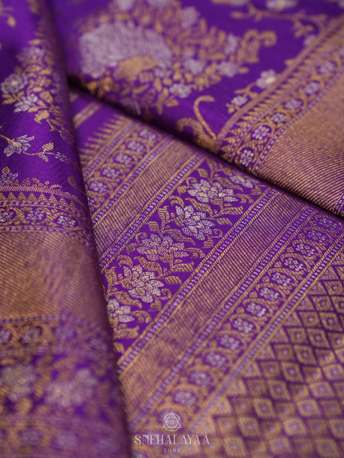 Purple Kanjivaram Silk Saree