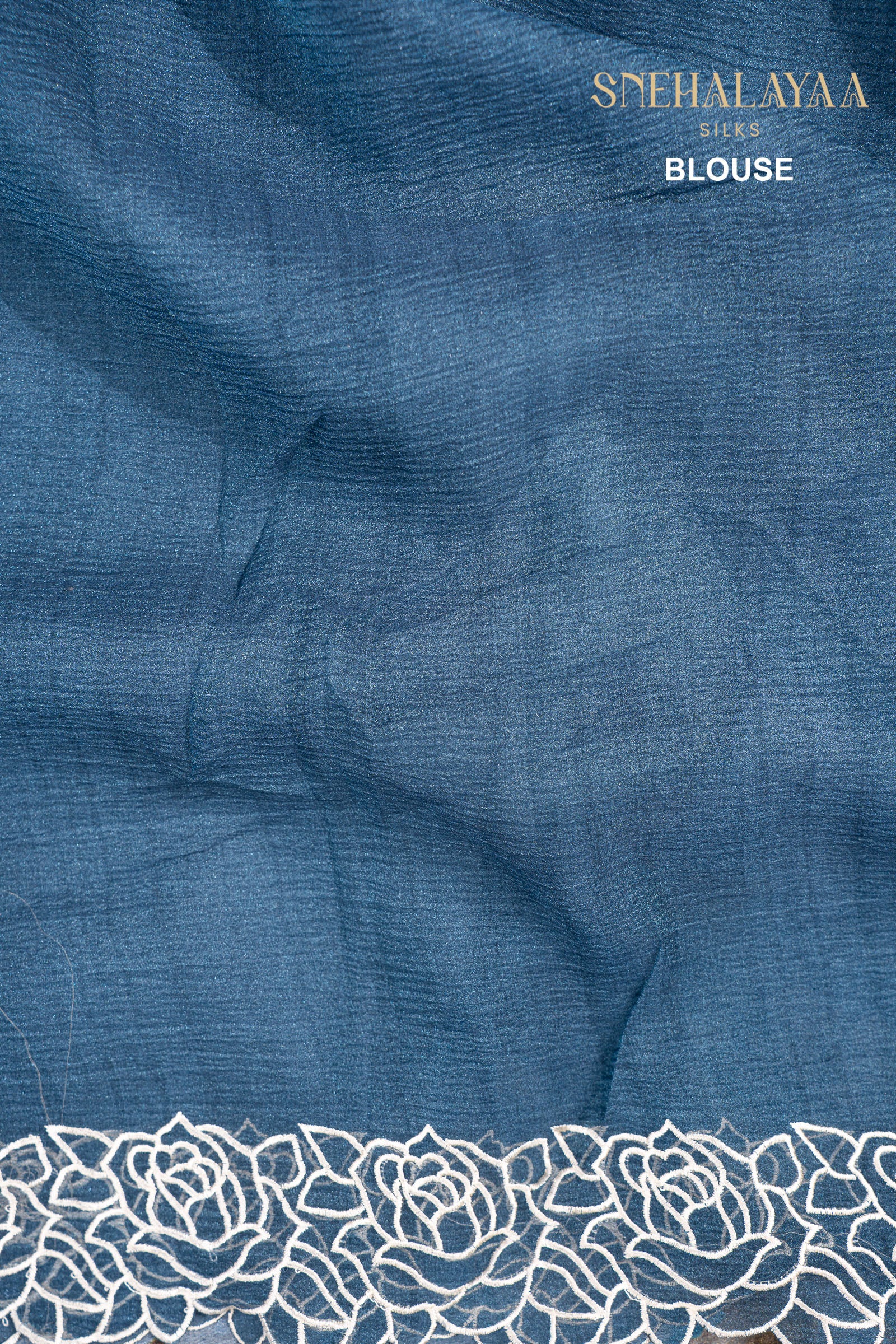 Sapphire Blue Crush Saree