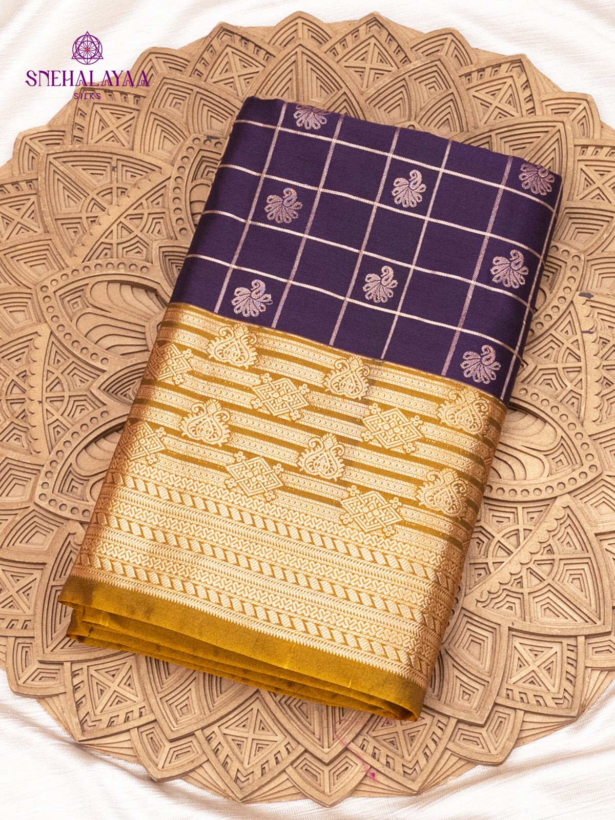 Navy Blue Soft Silk Saree