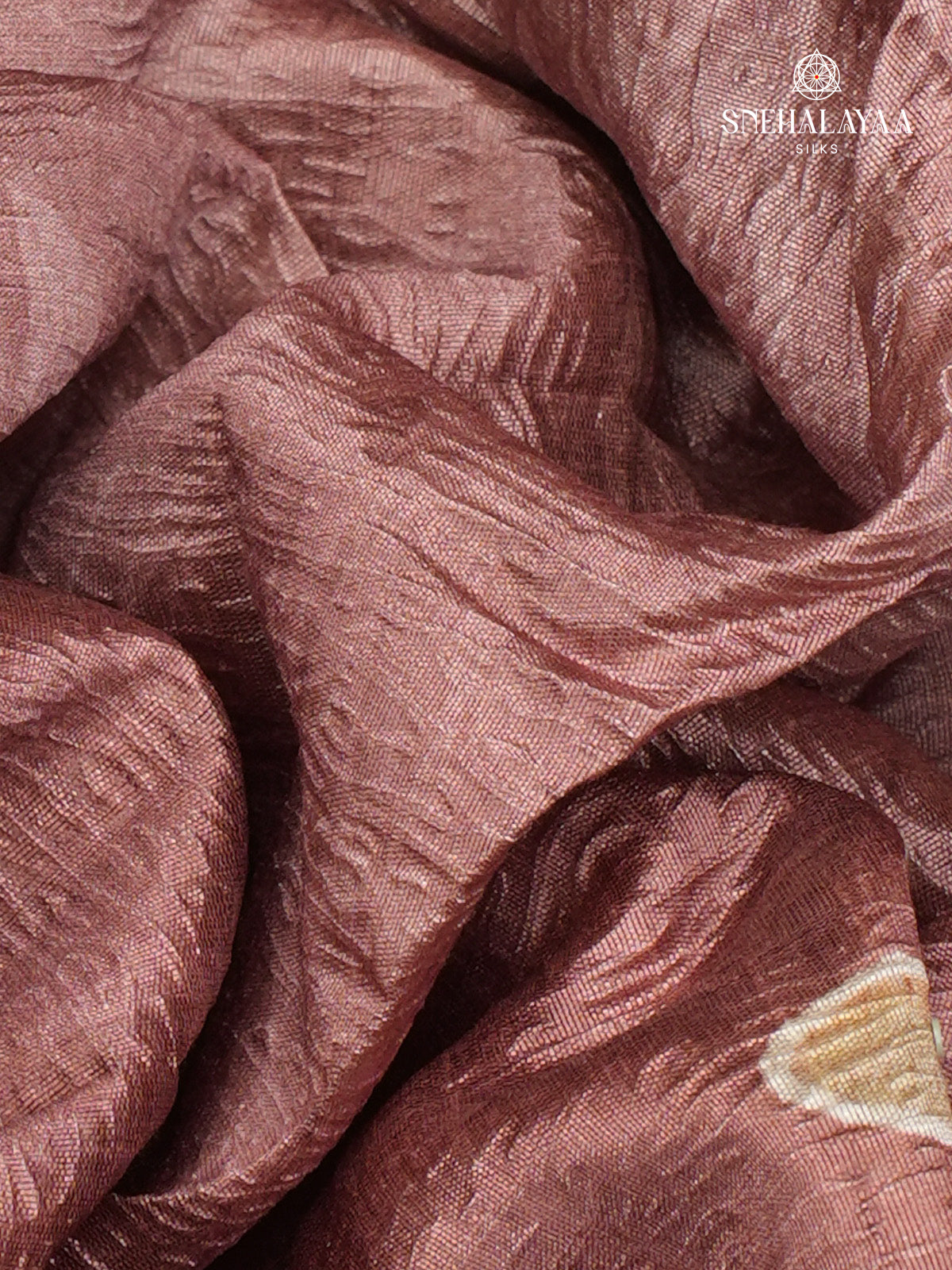 Brown Crush Embroidery Saree