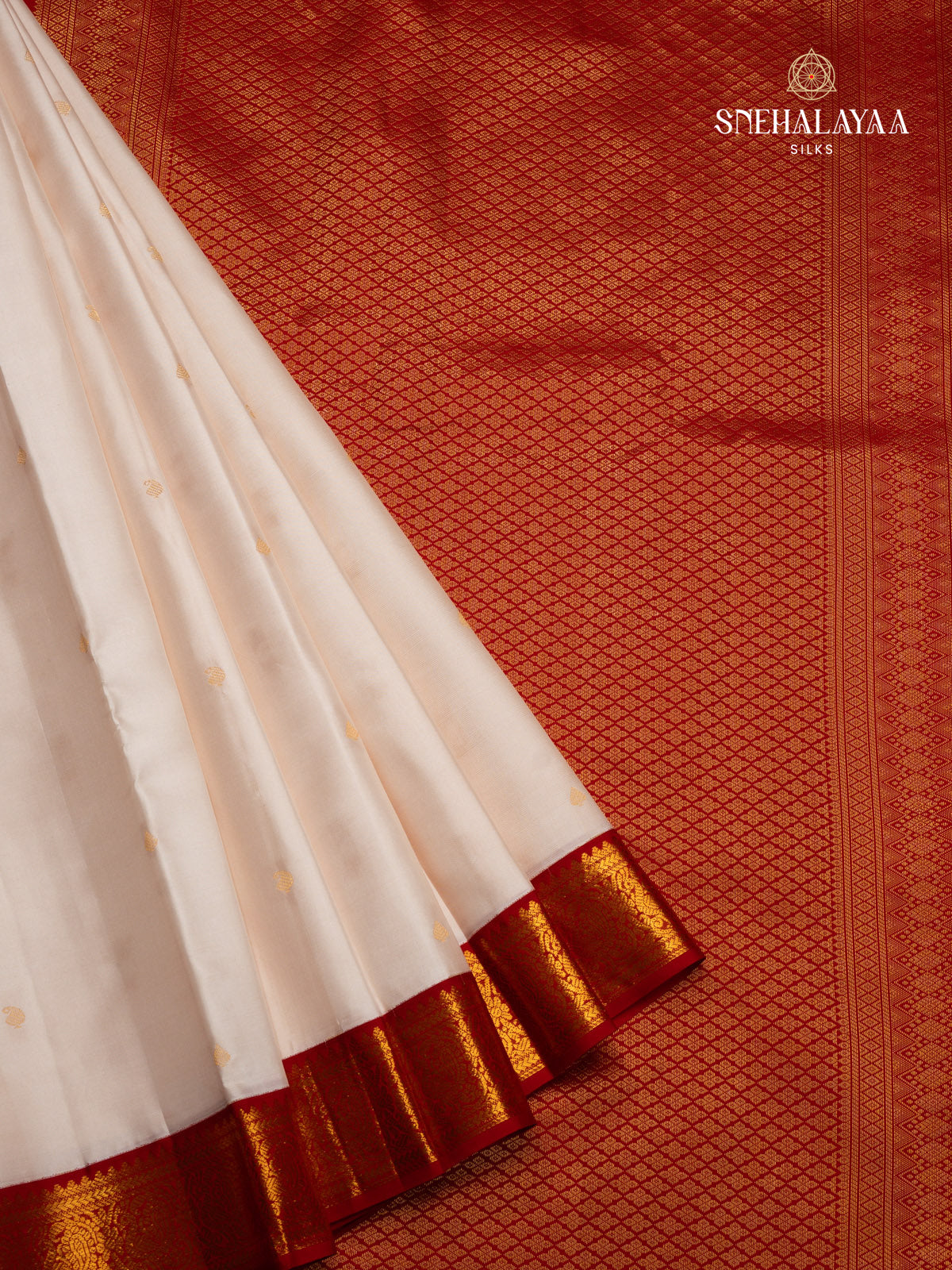 Off White Kanjivaram Silk Saree