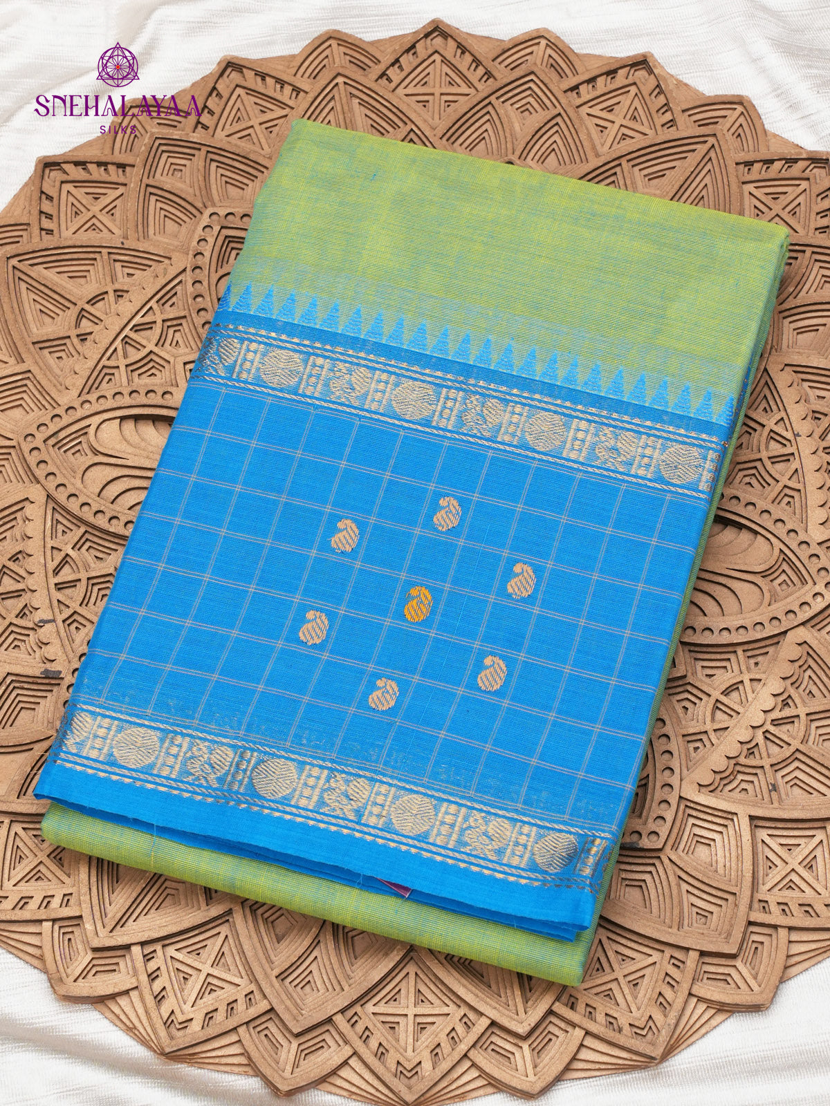 Green Chettinad Cotton Saree