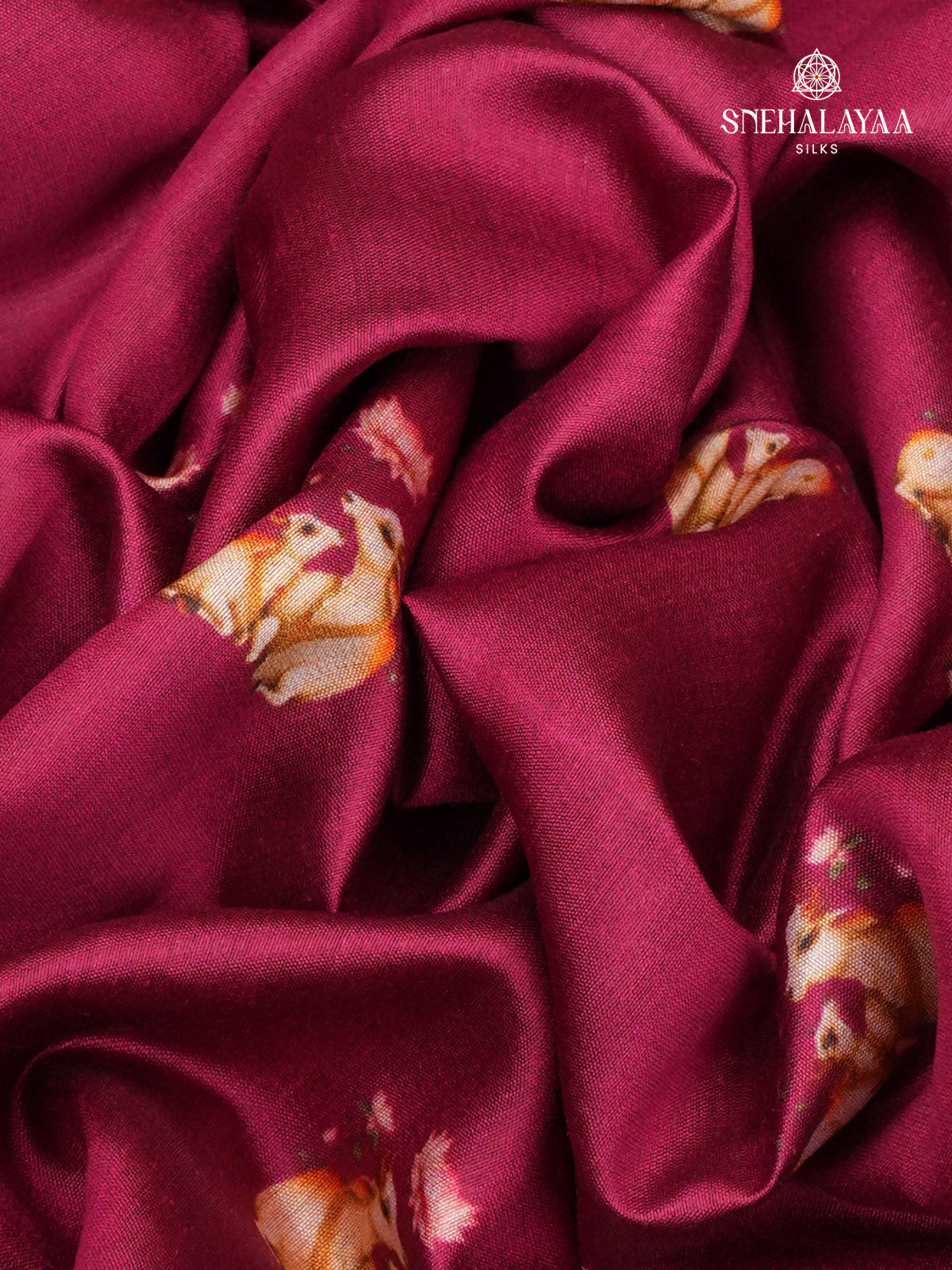 Pink Chiniya Silk Saree