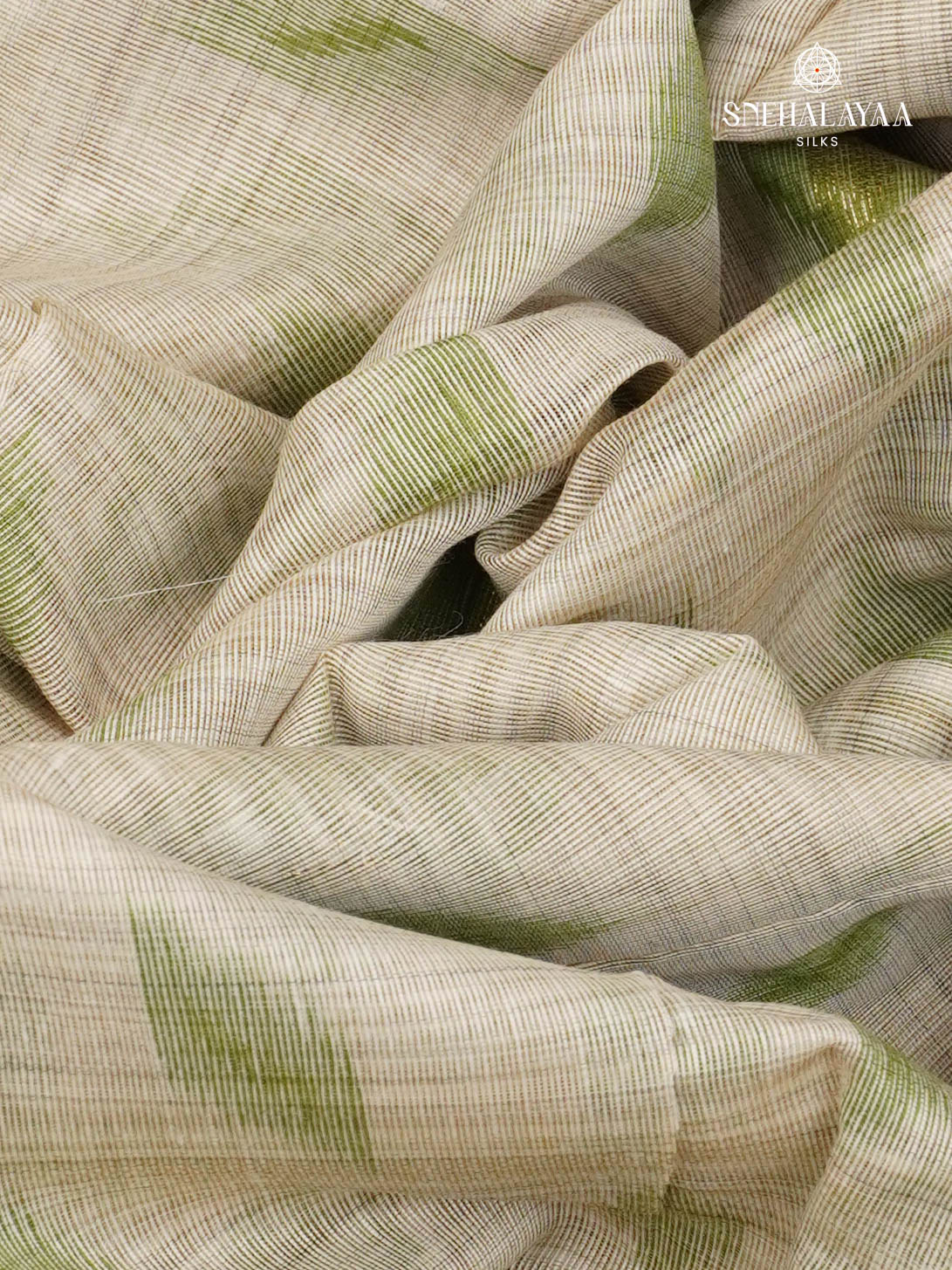 Off White Munga Cotton Saree