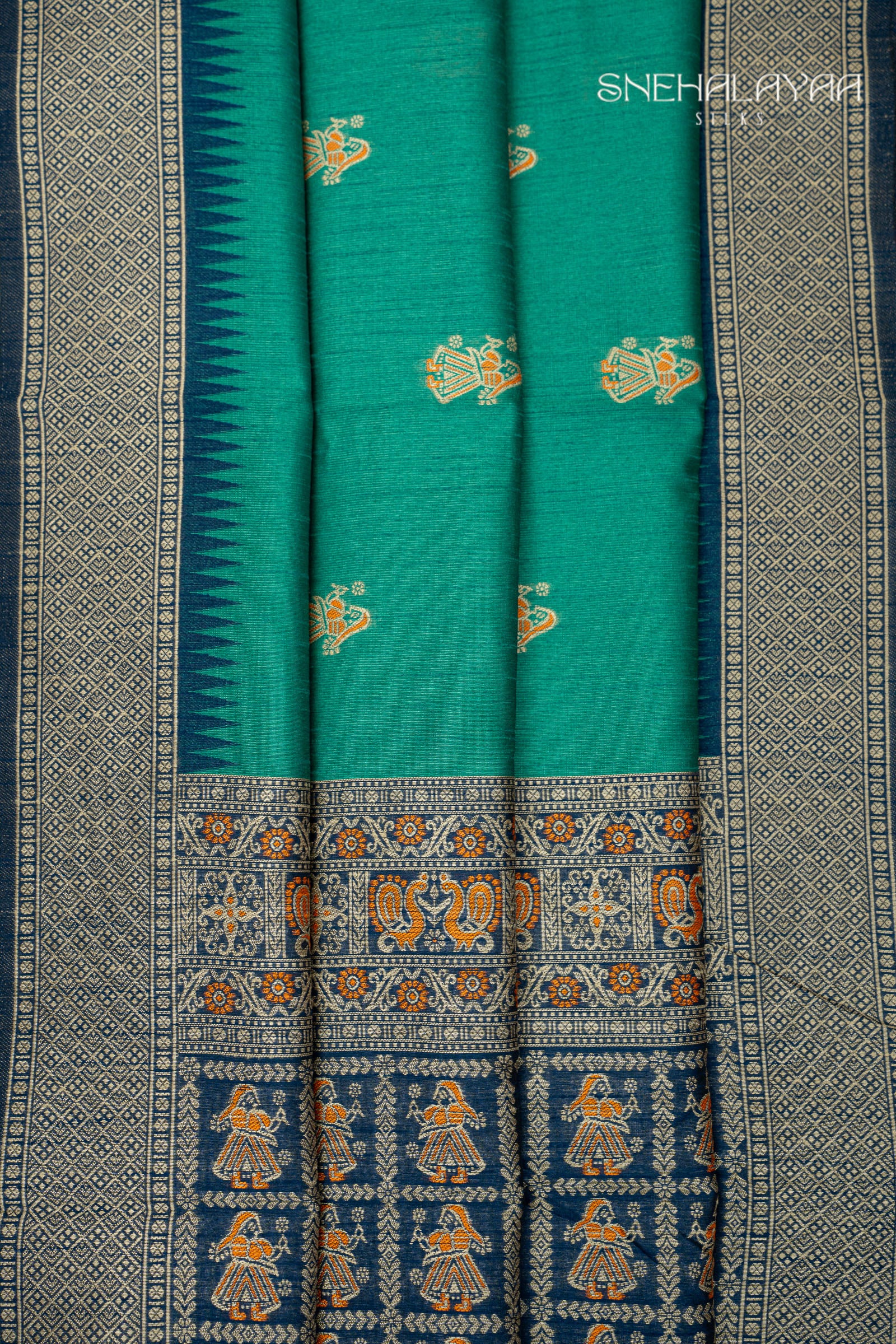 Green Raw Silk Saree