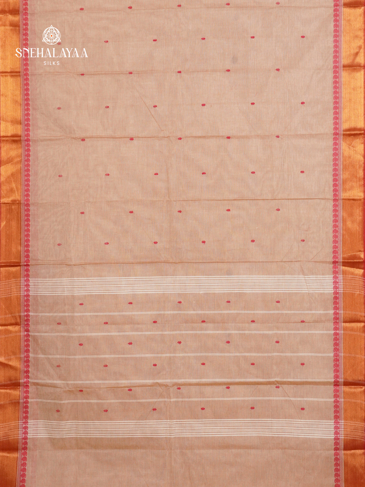 Beige Chettinad Cotton Saree