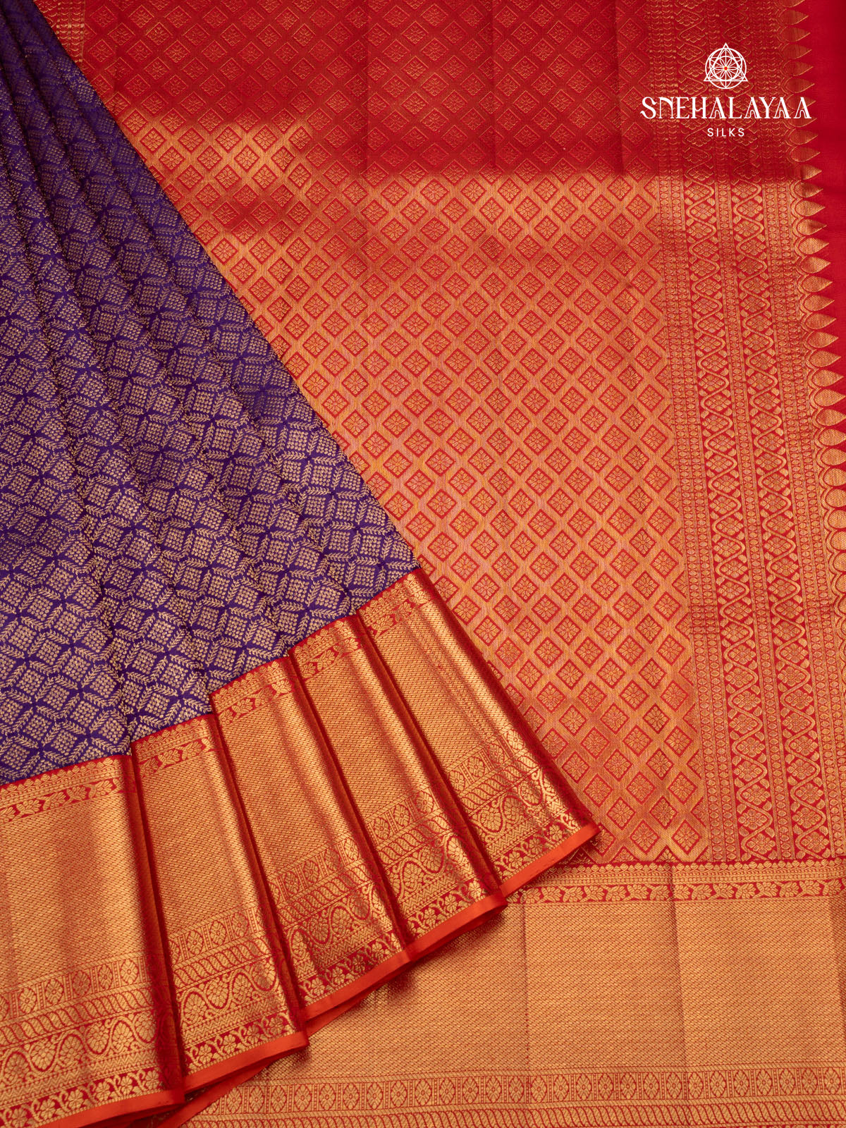 Violet Kanjivaram Silk Saree