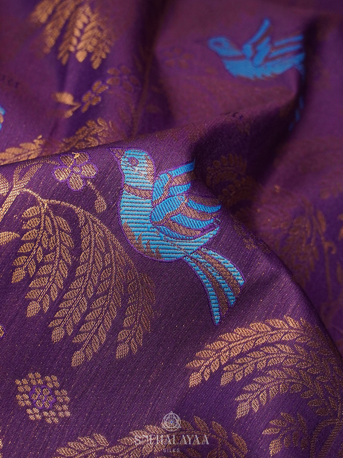 Purple Art Silk Saree