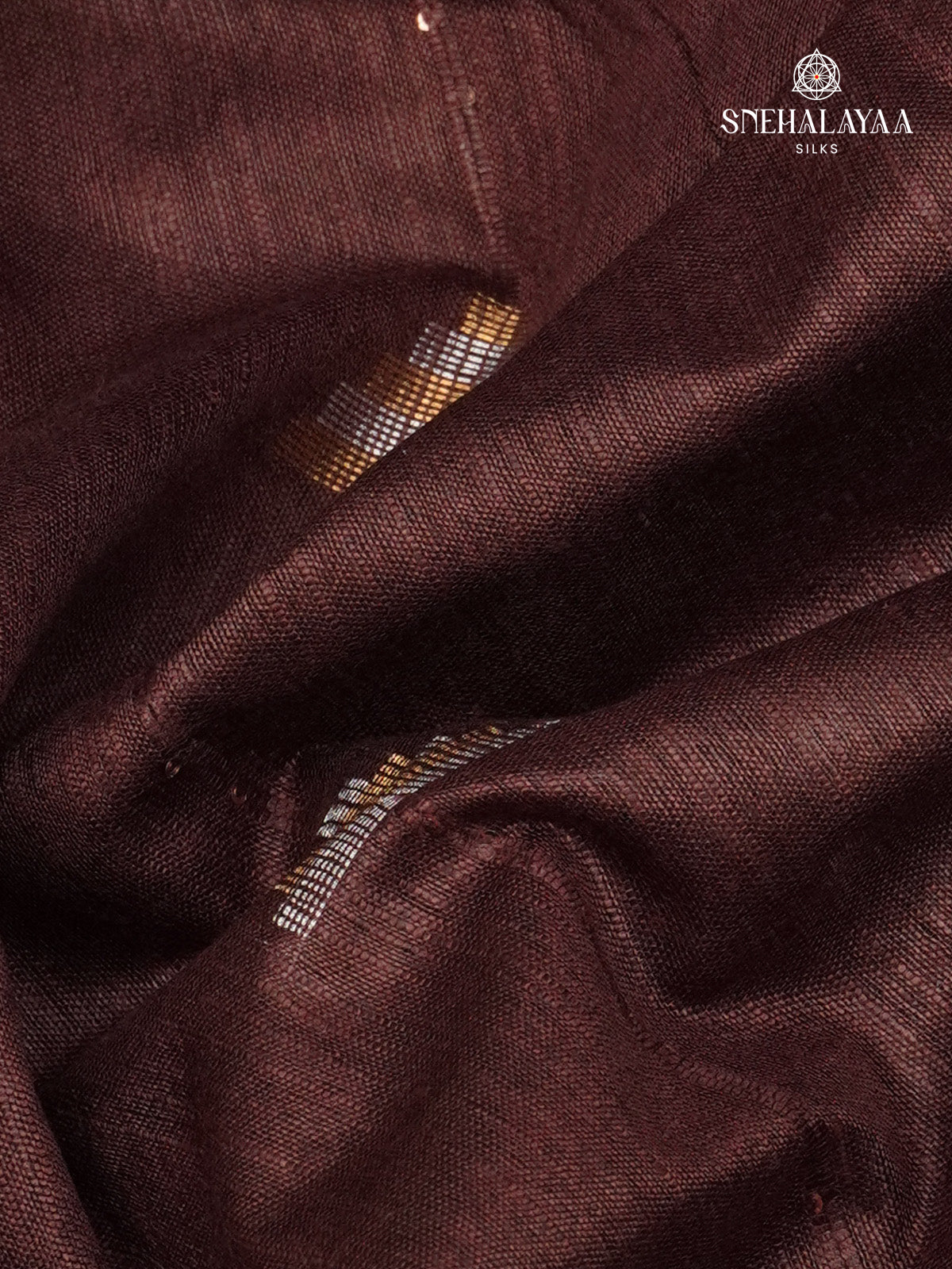 Brown Bamboo Silk Saree