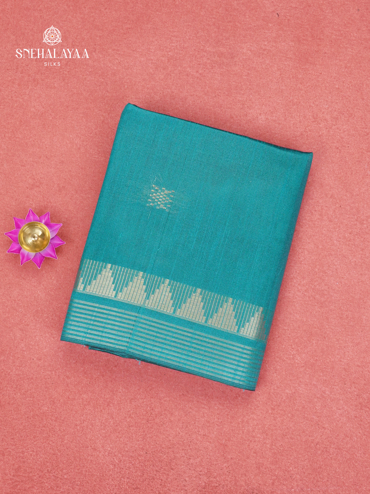 Sky Blue Bamboo Silk Saree