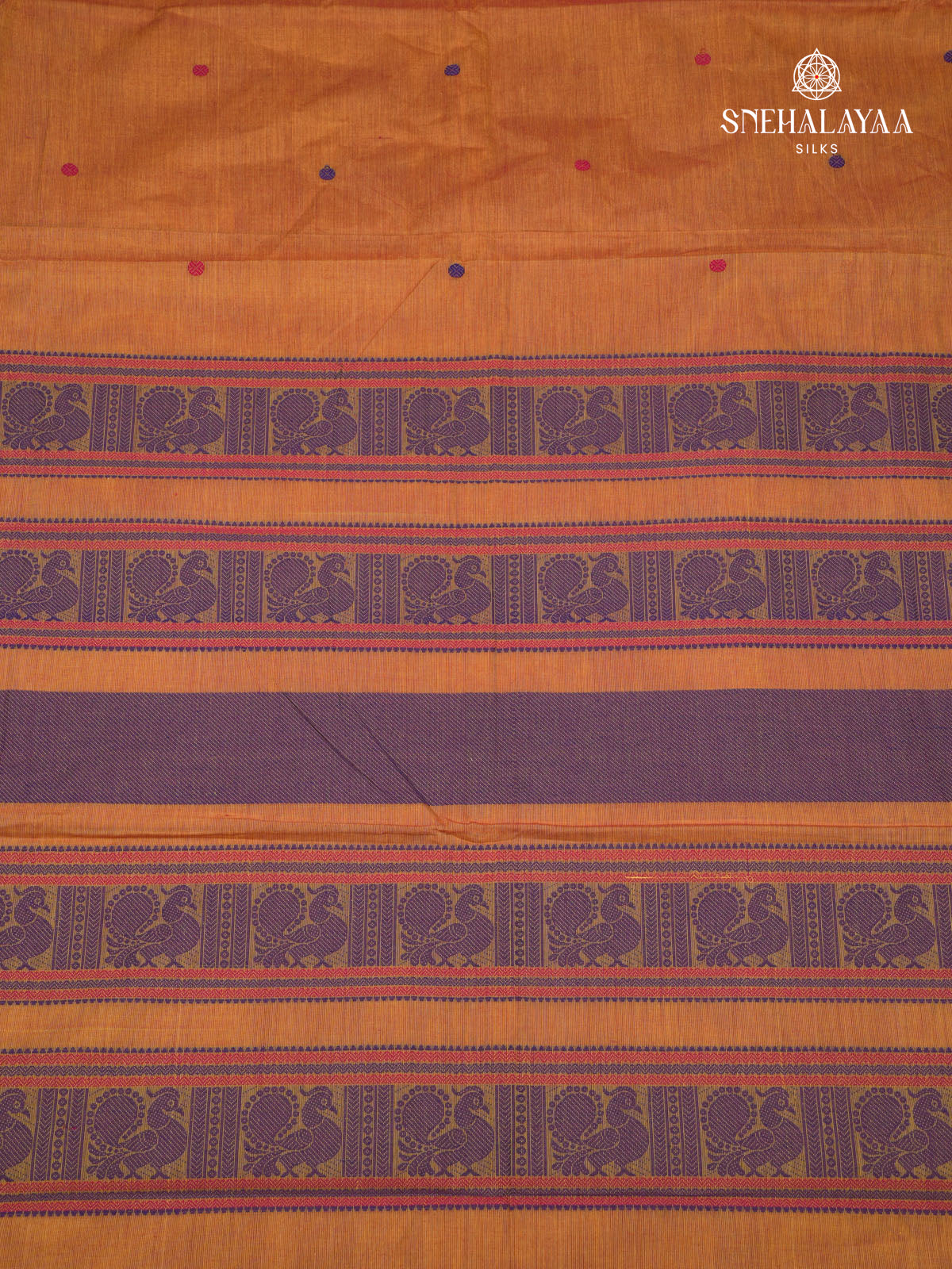 Orange Kanchi Cotton Saree