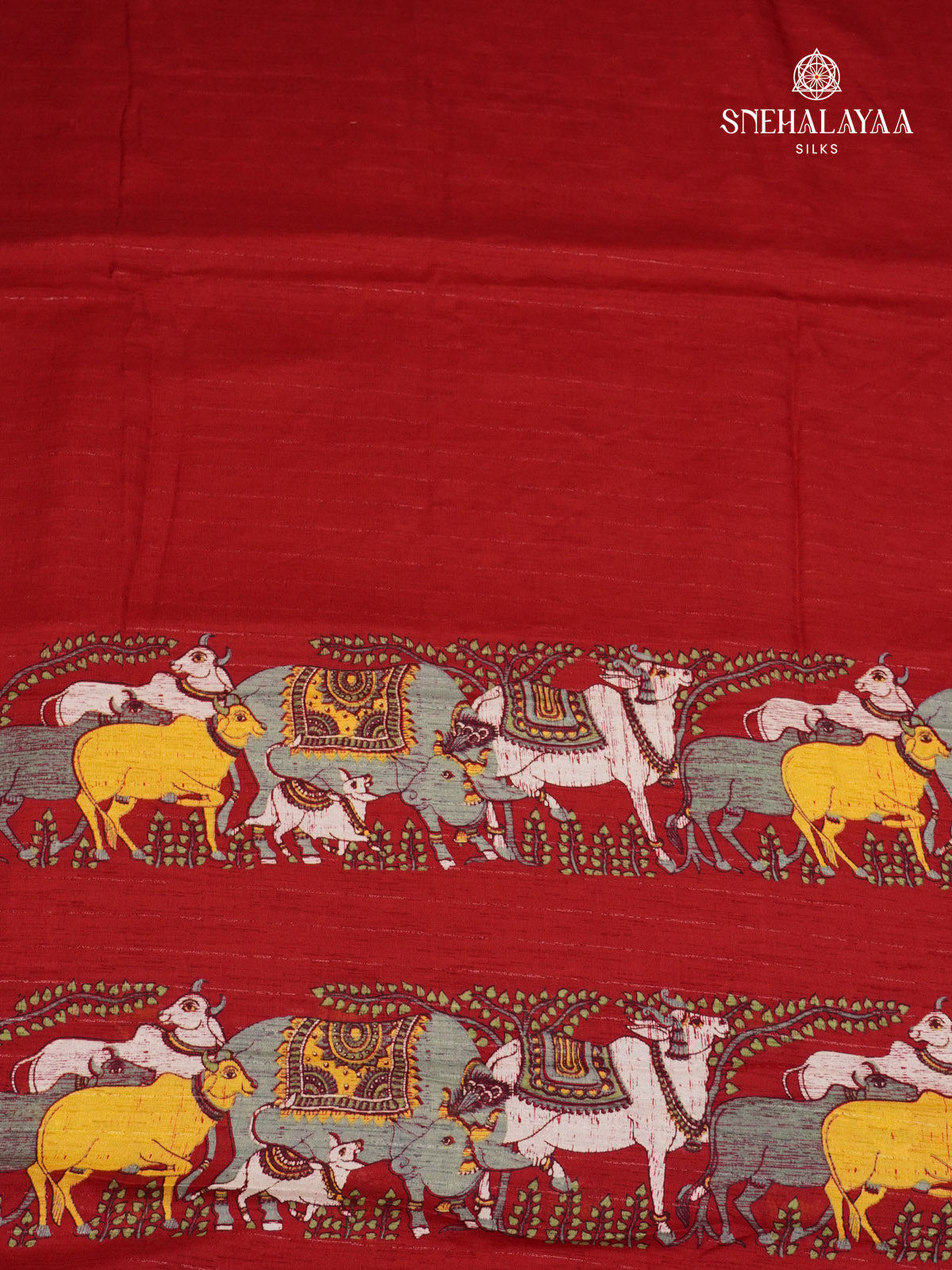 Red Dola Silk Saree