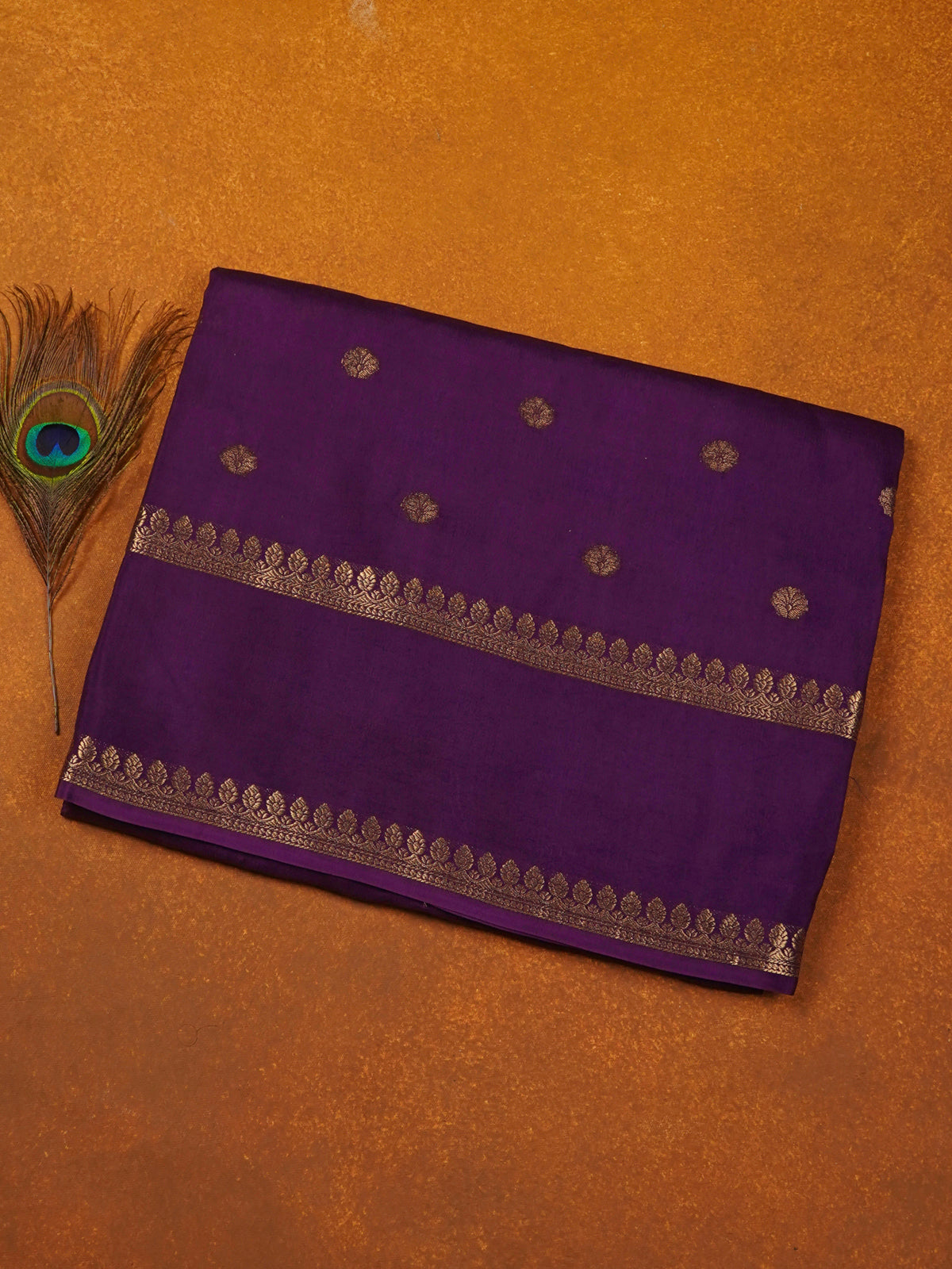 Purple Banaras Dola Silk Saree