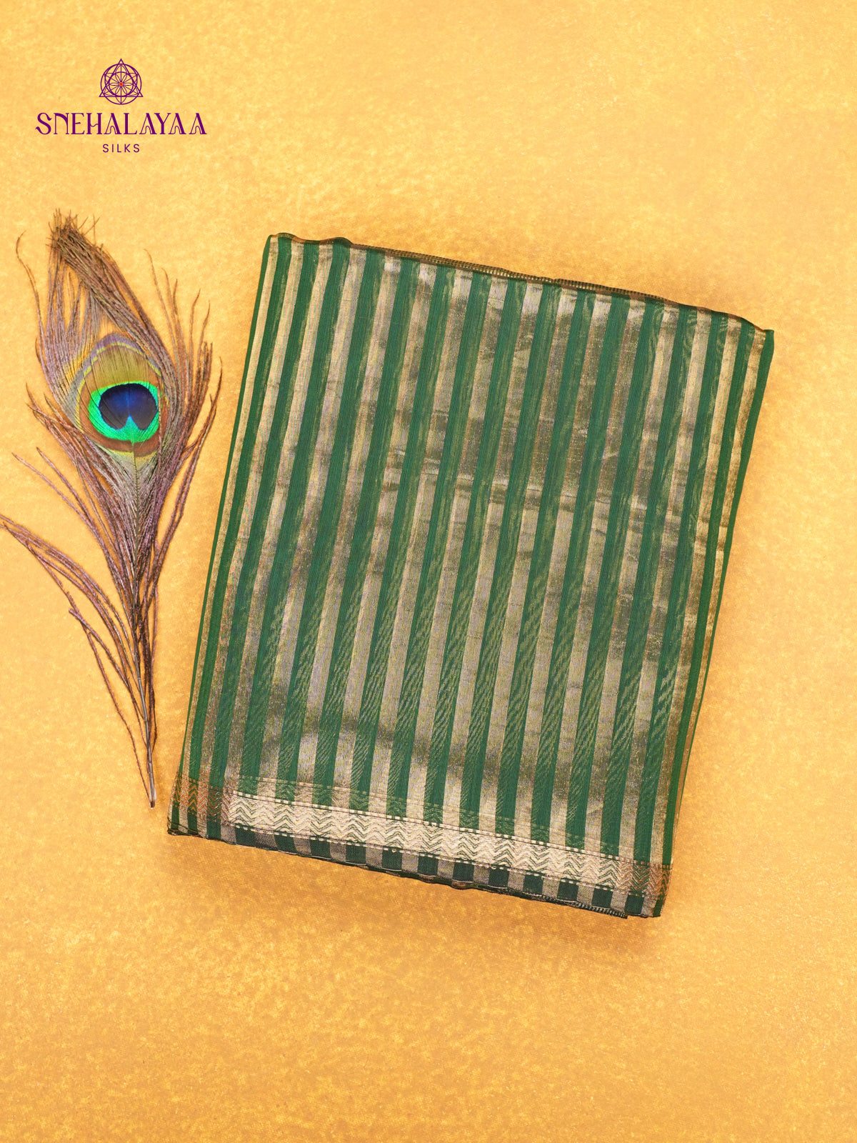 Green Maheshwari Silk Cotton Saree