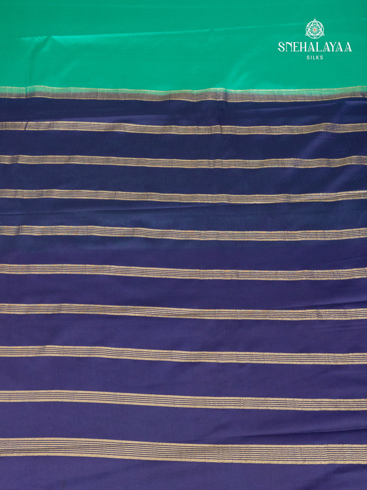 Teal Green Mysore Silk Saree