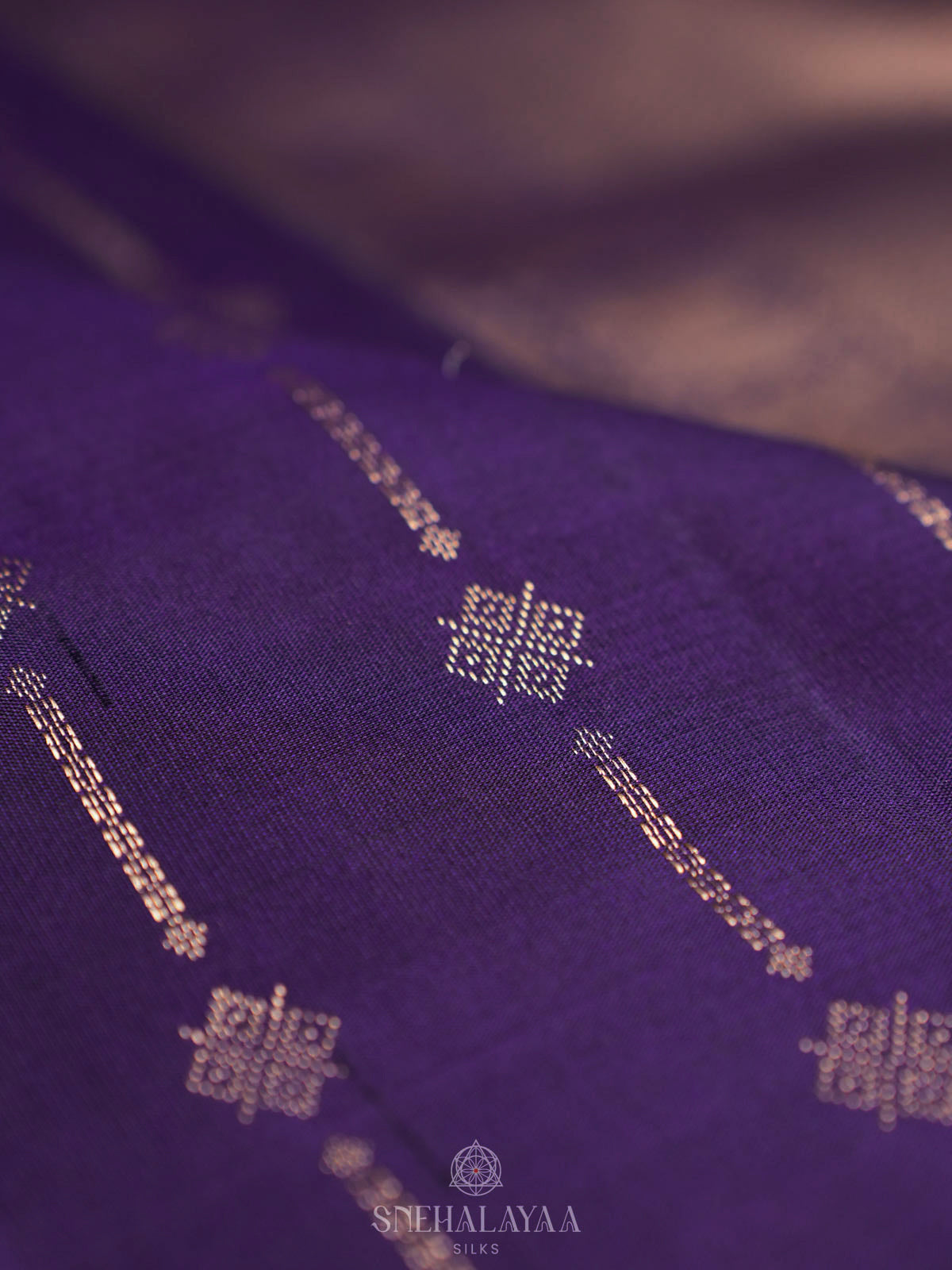 Purple Kanjivaram silk saree