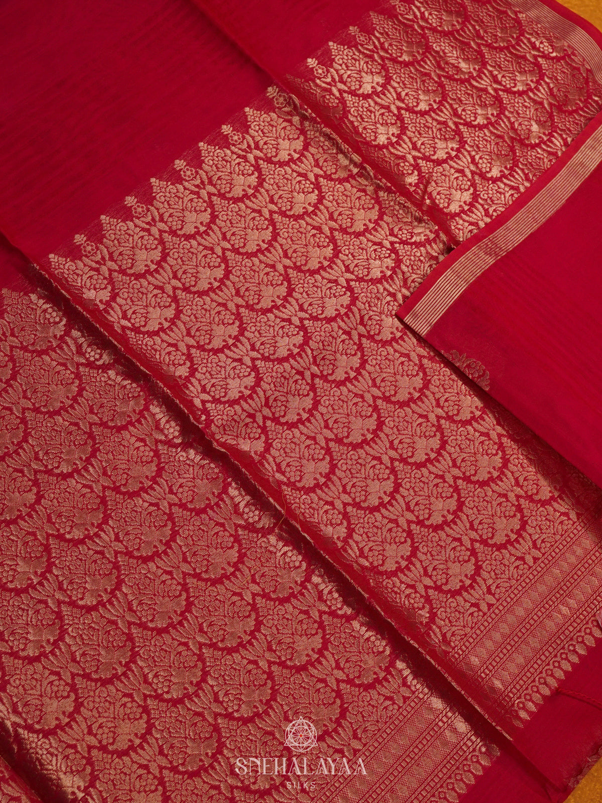 Pink Kora Silk Cotton Saree