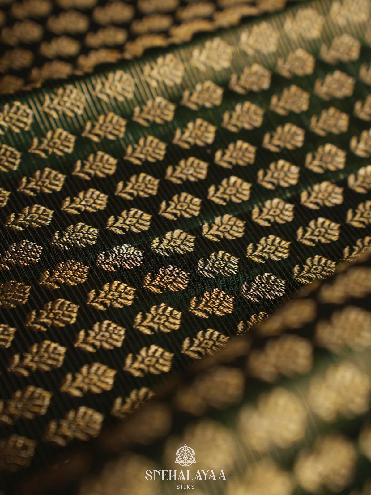 Bottle Green Kanjivaram Silk Saree