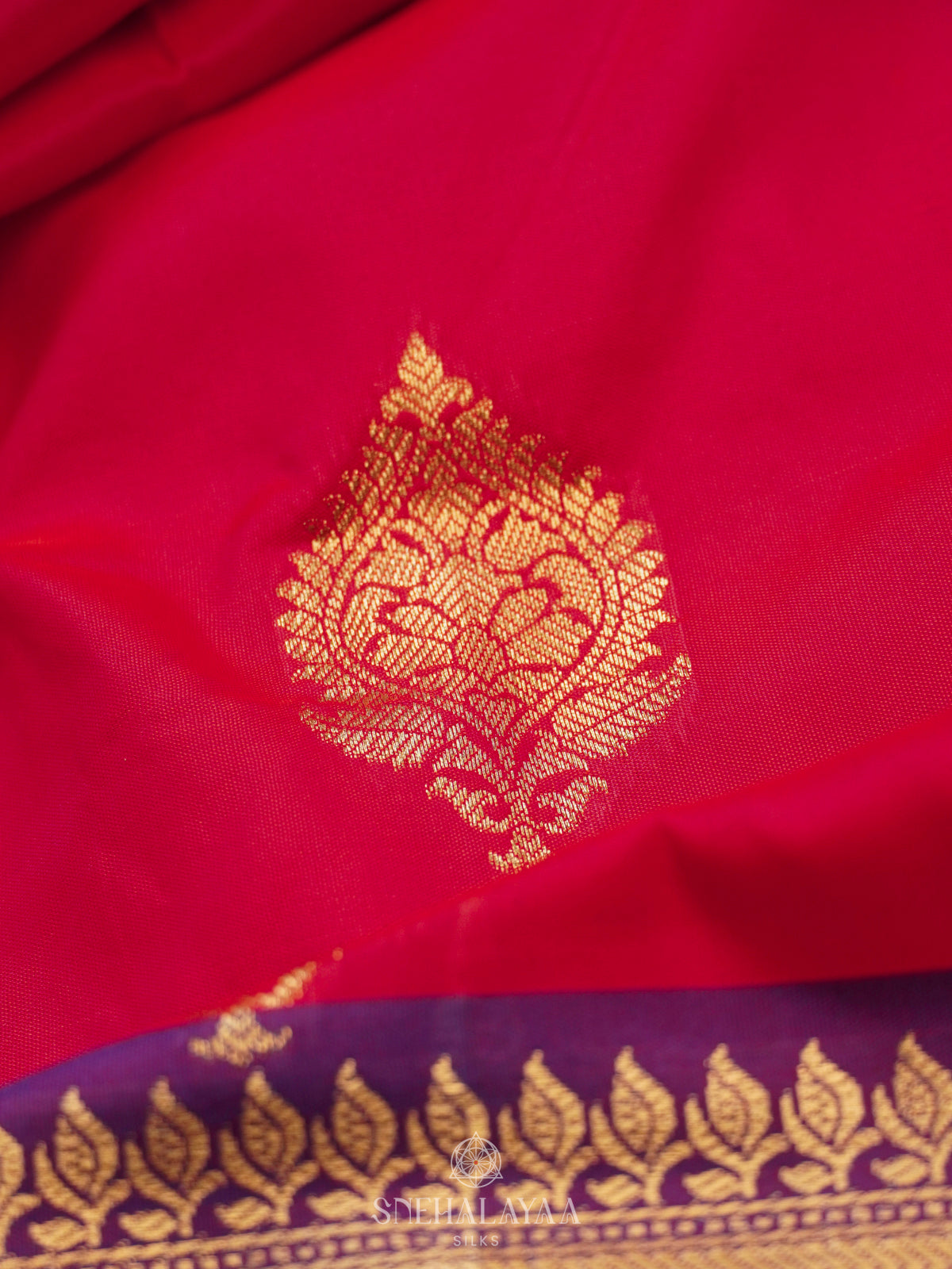 Rani Pink Banaras Katan Silk Saree