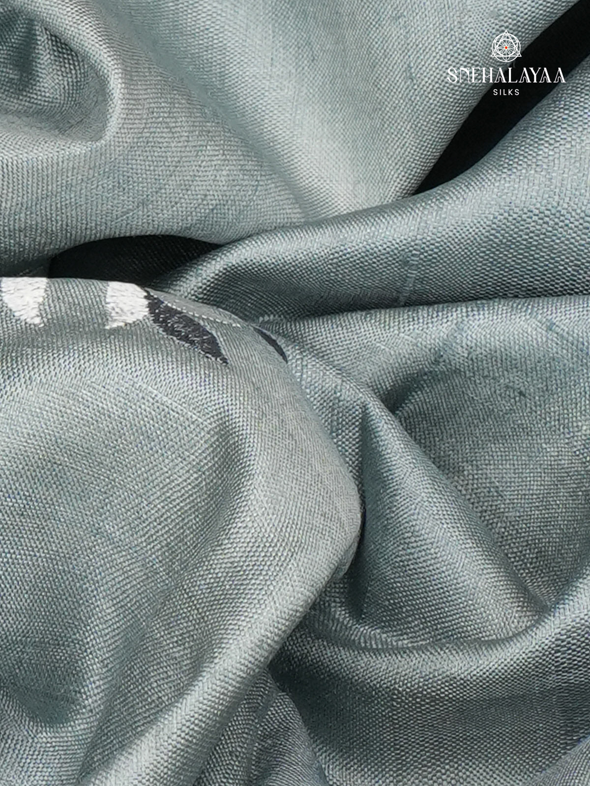 Grey Tusaar Silk Saree