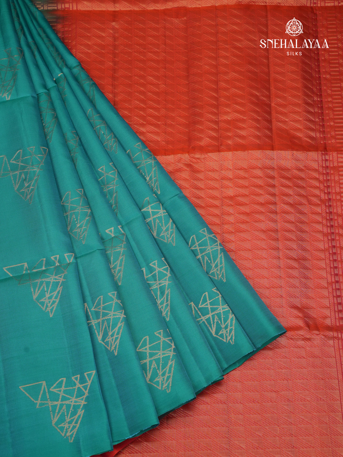 Teal Blue Kanjivaram Soft Silk Saree