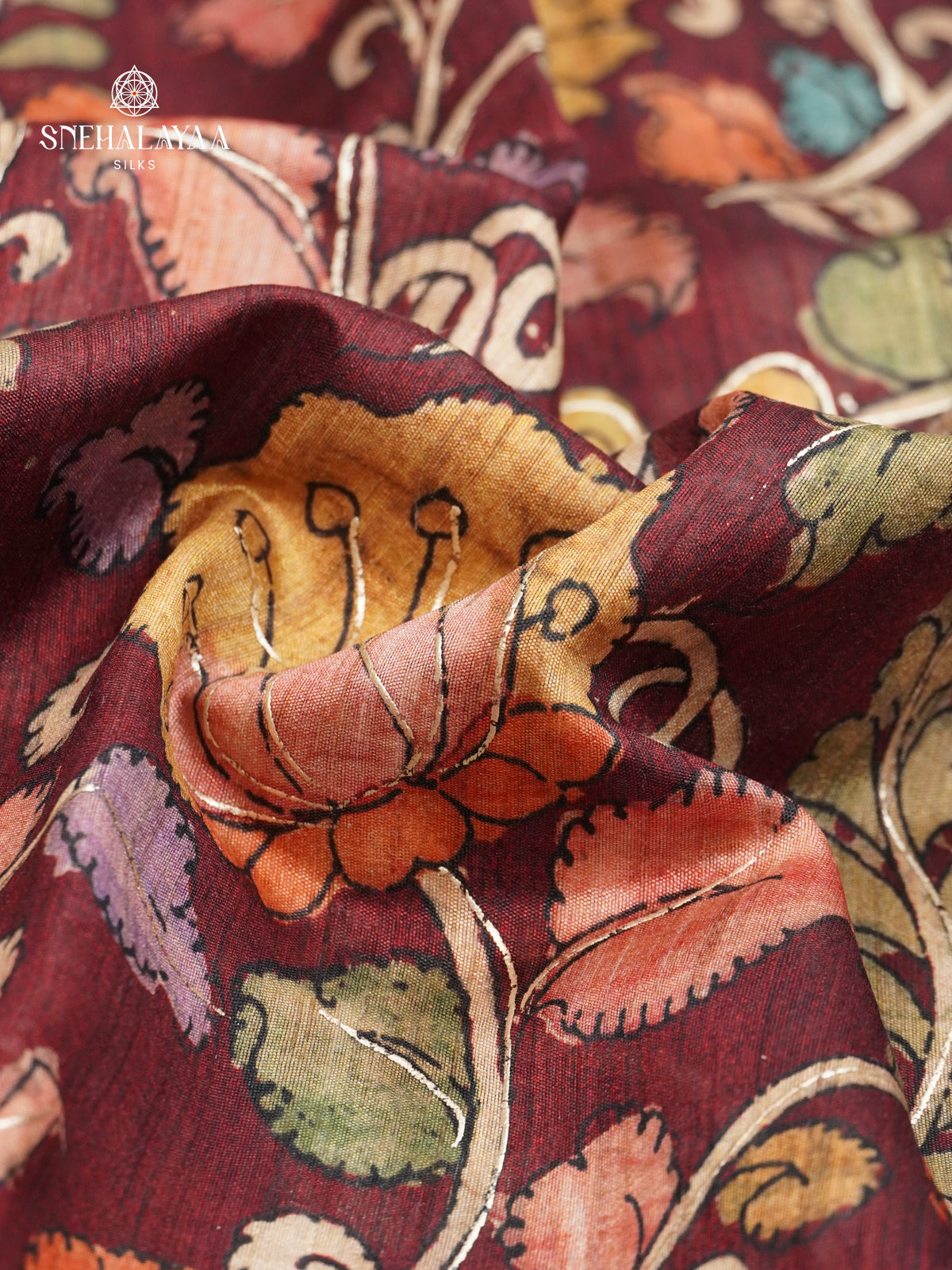 Brown Munga Tussar Saree