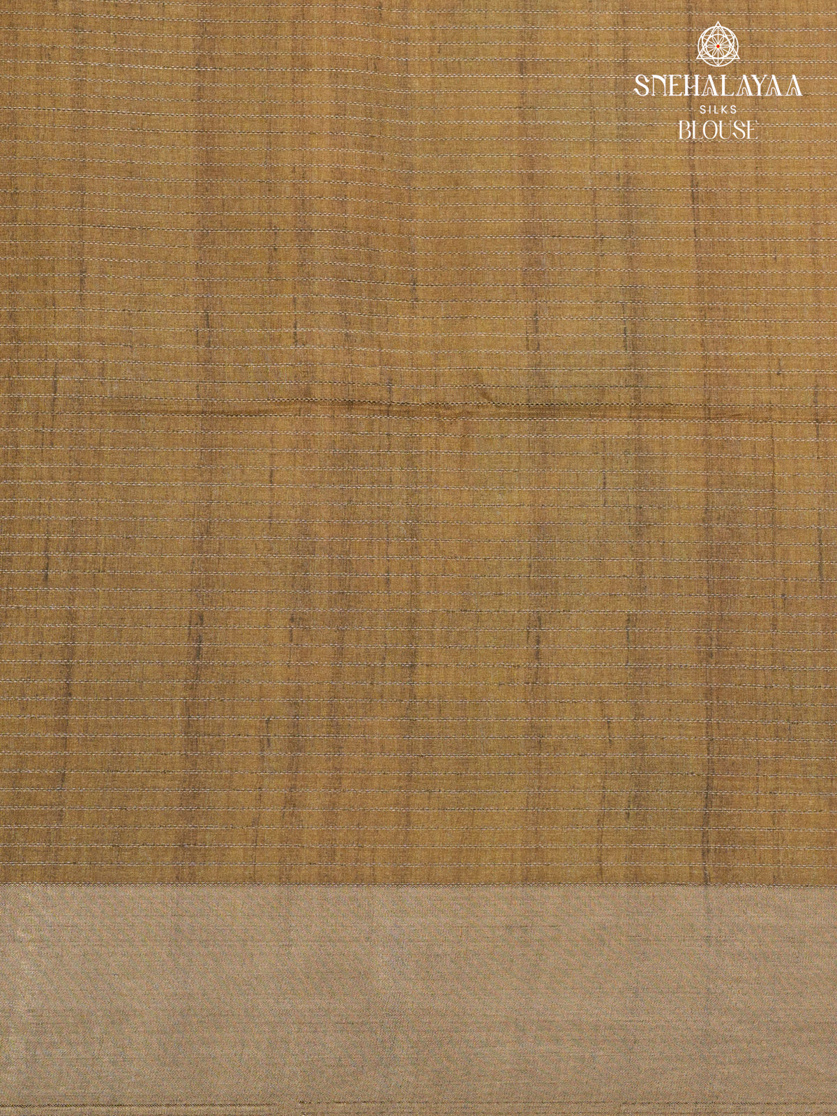 Golden Yellow Floral Printed Tussar Saree