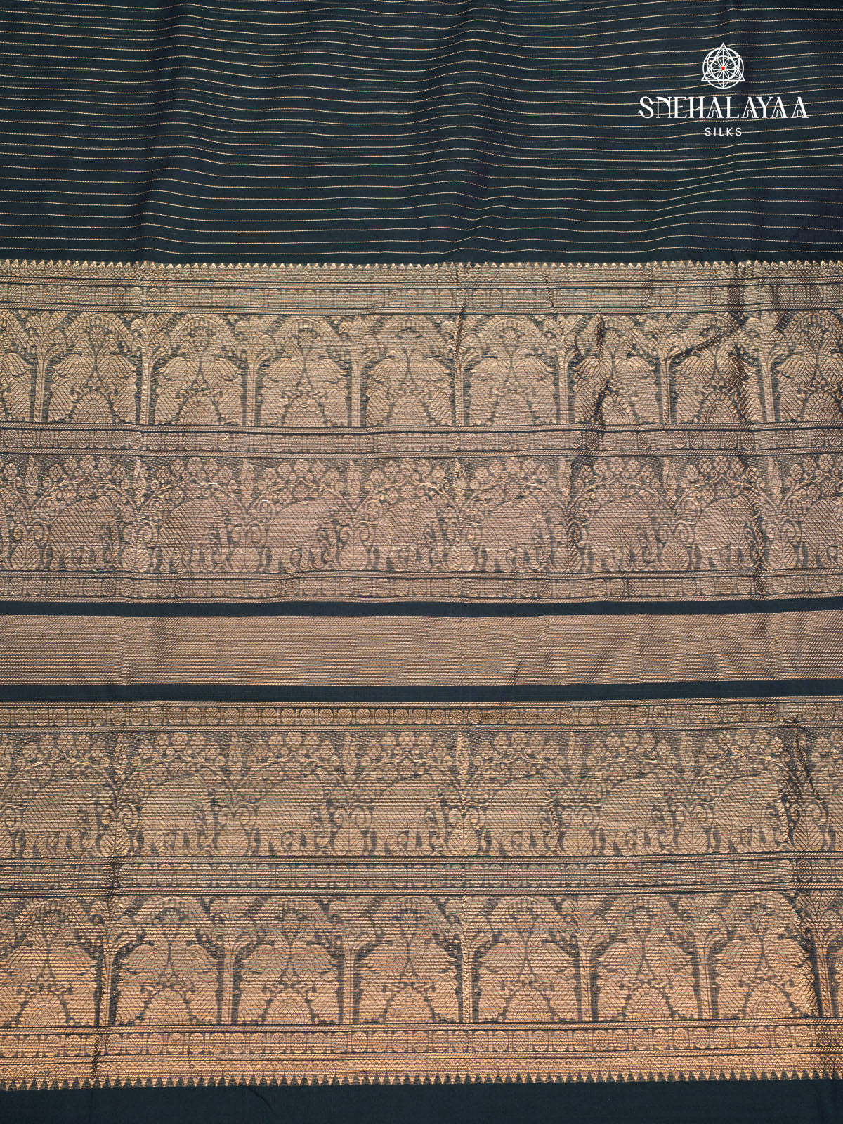 Black Kanchi Silk Cotton Saree