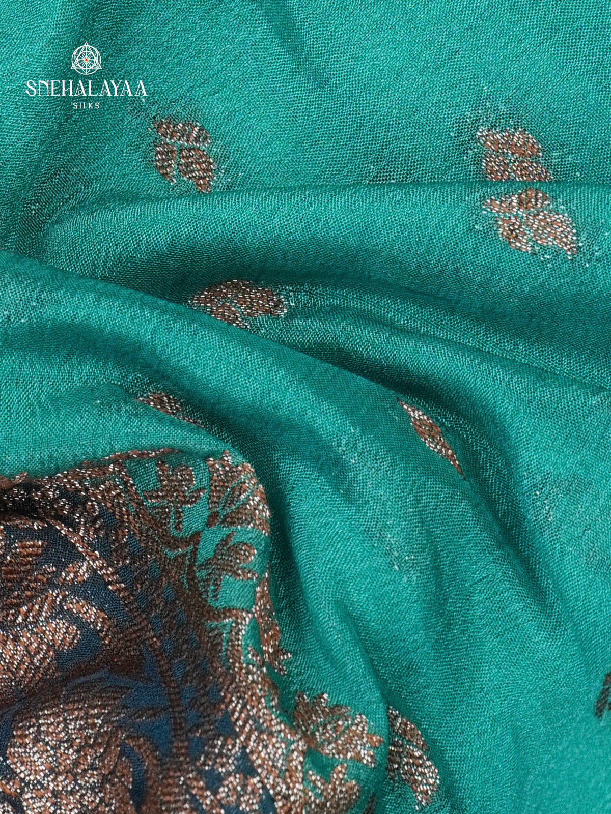 Sky Blue Banaras Crepe Silk Saree