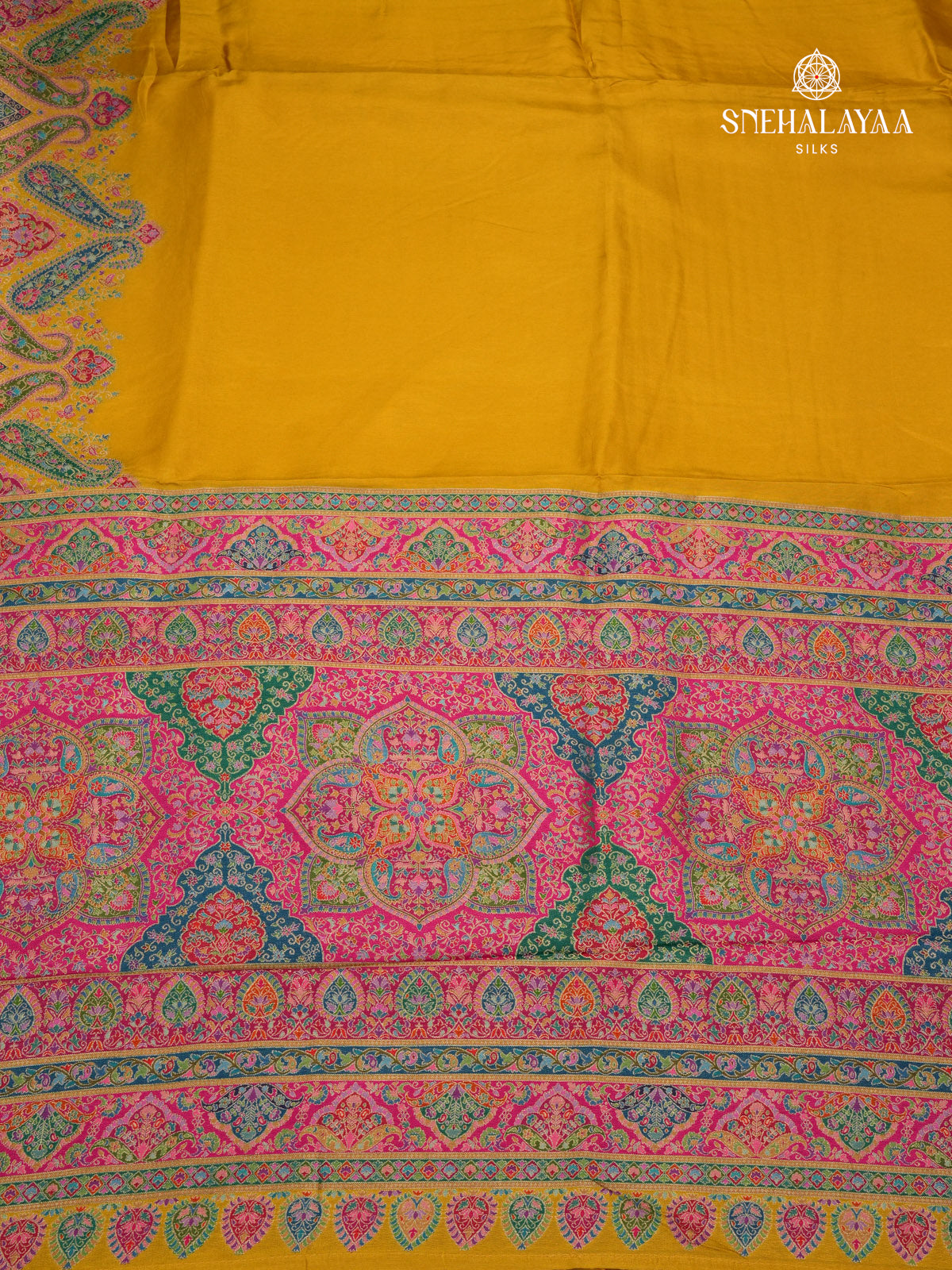 Yellow Banaras Silk Saree