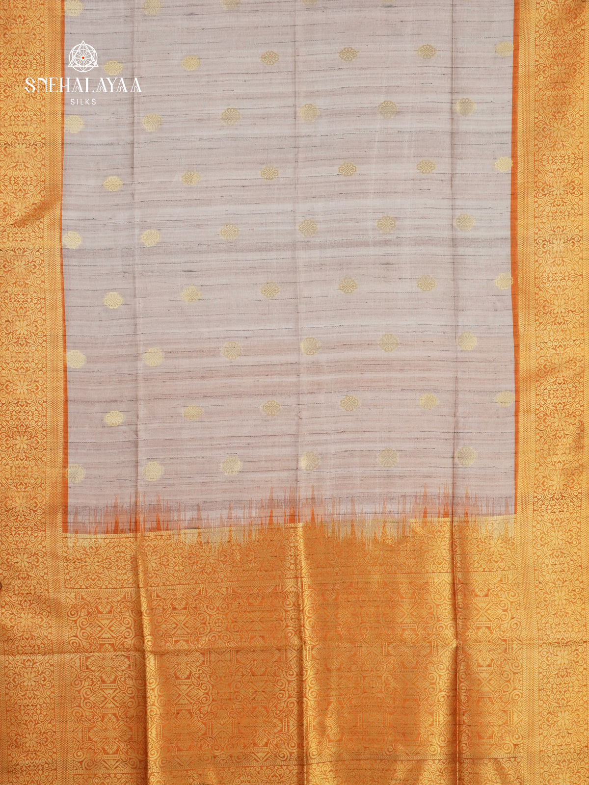 Beige Jute Saree