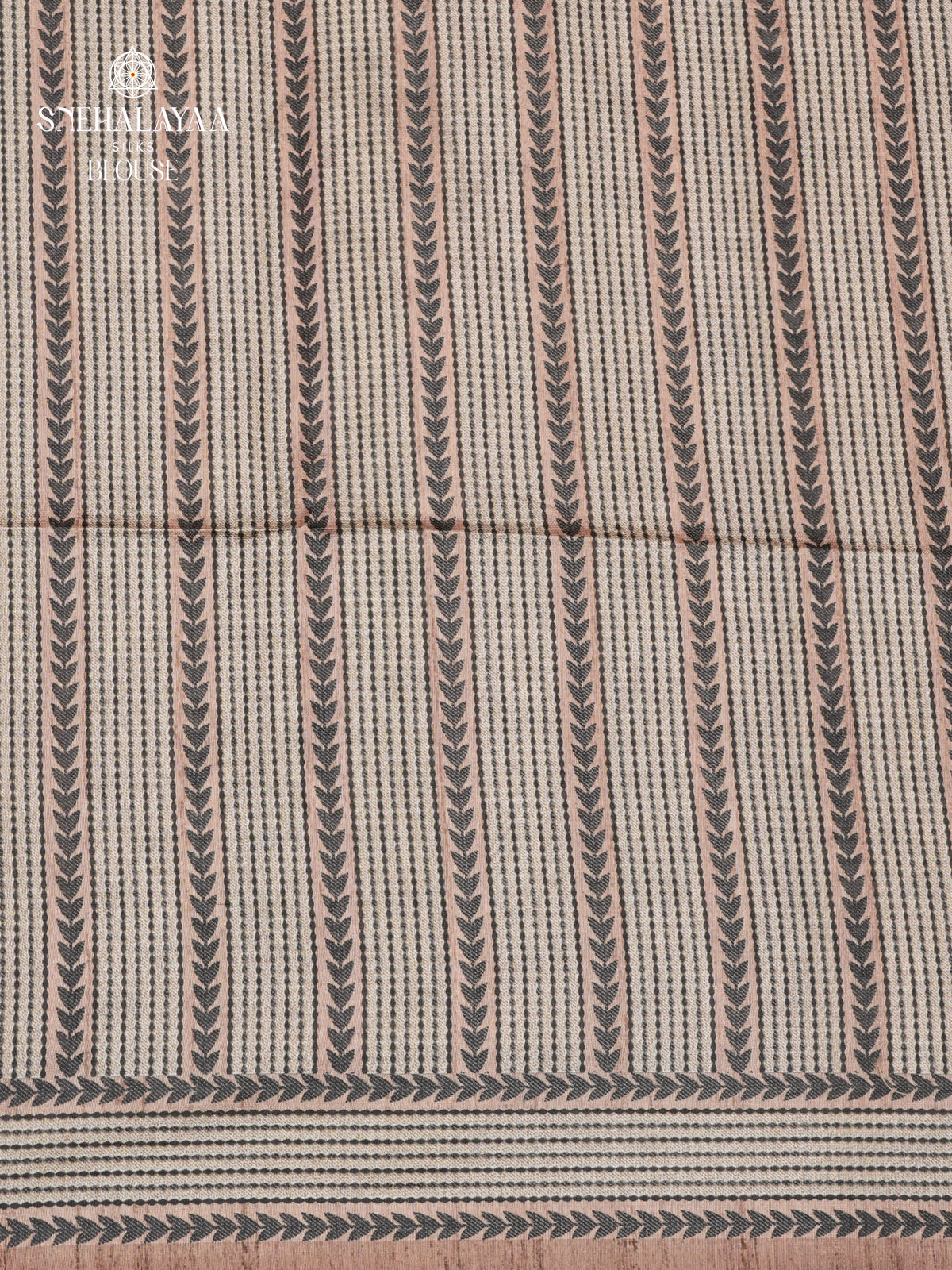 Beige Tussar Embroidery Saree