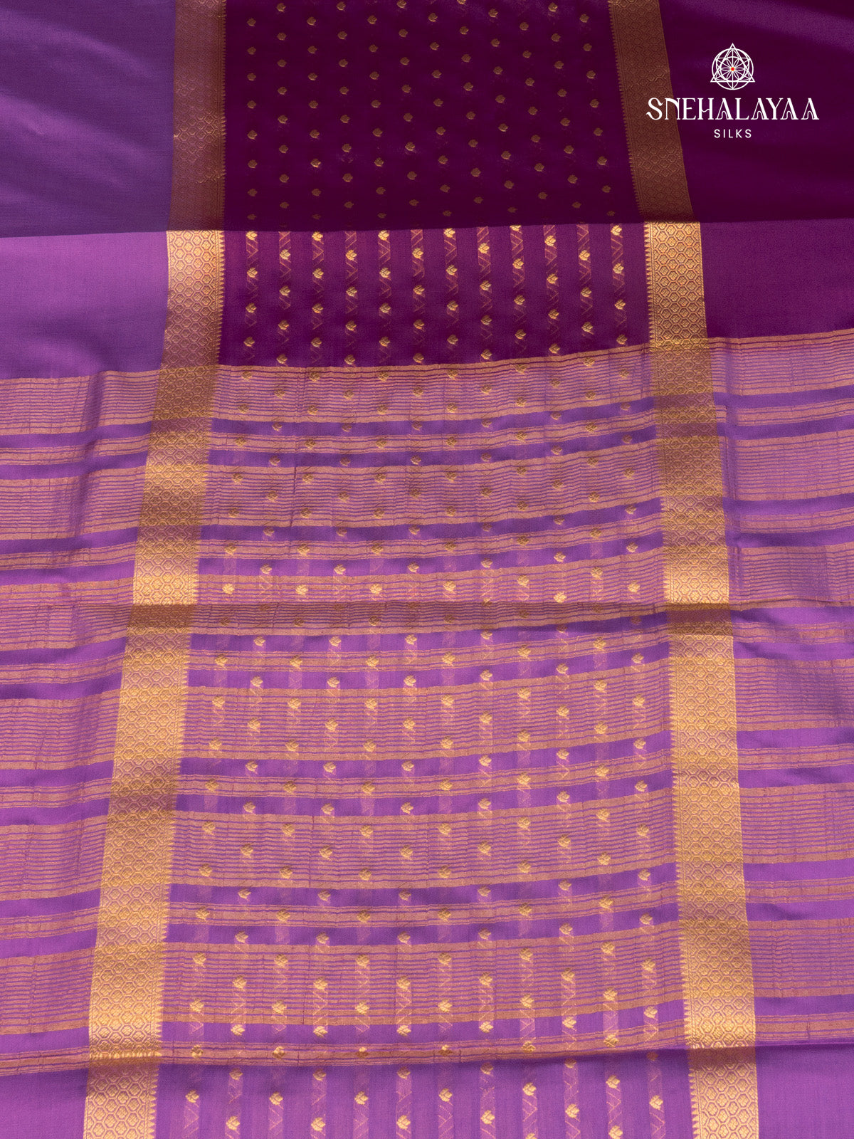 Lavender Mysore Silk Saree