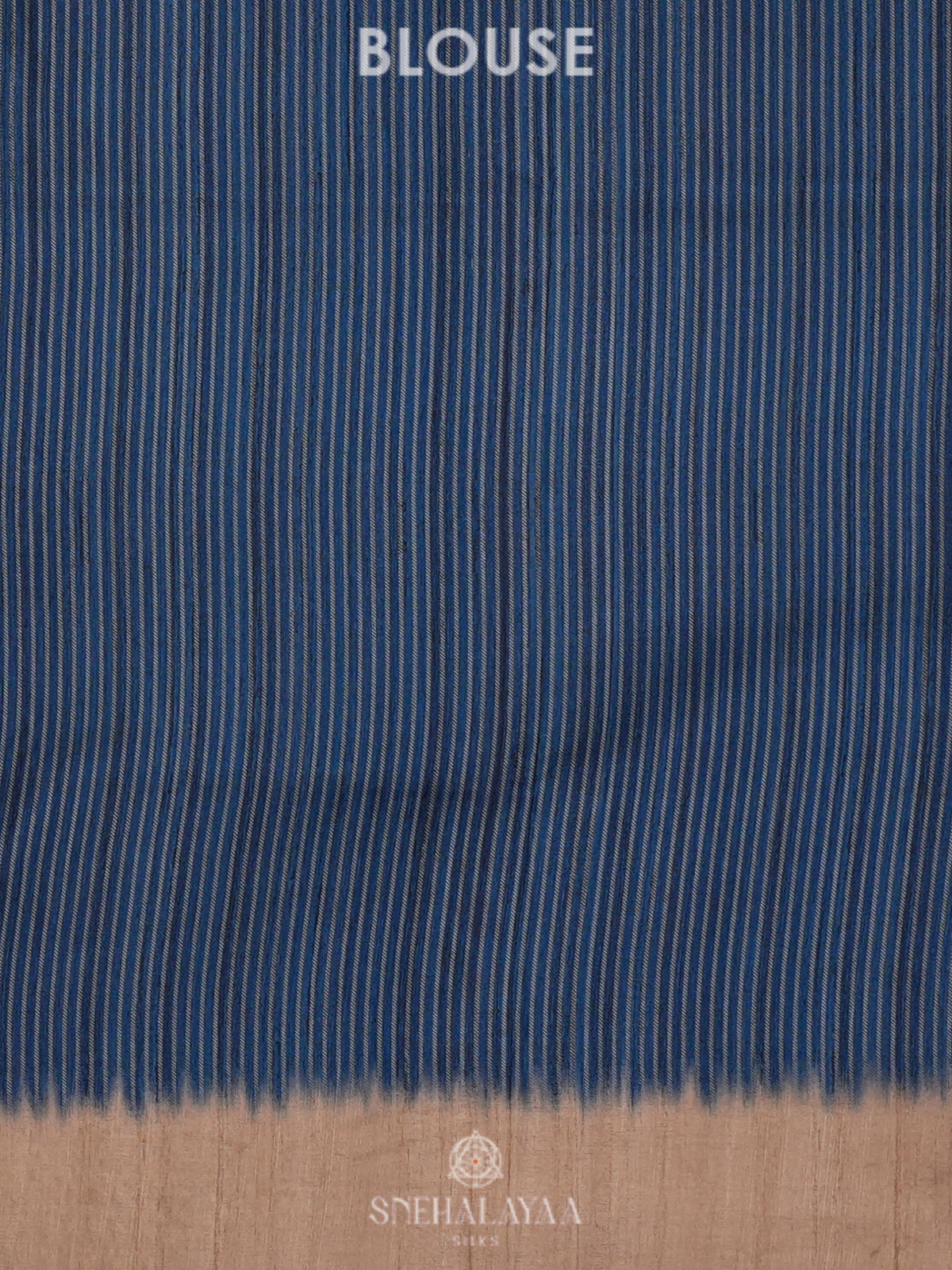 Blue Tussar Embroidery Saree