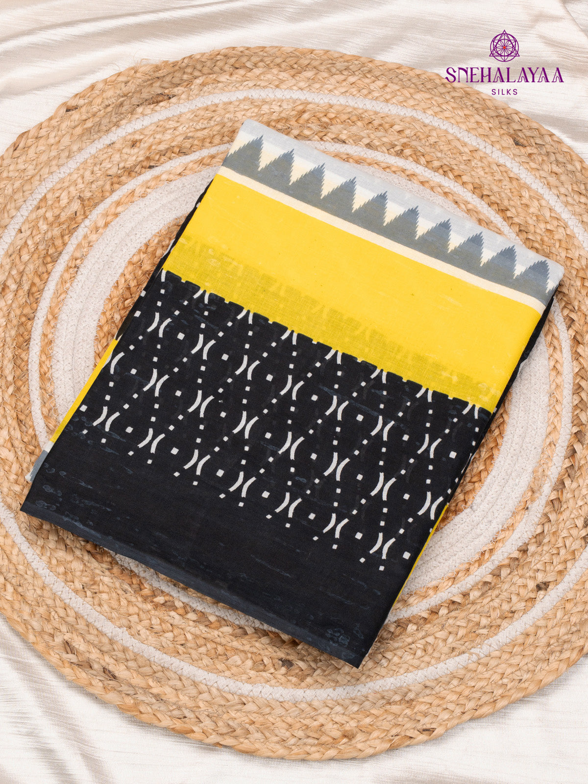 Off White Jaipur Cotton Saree