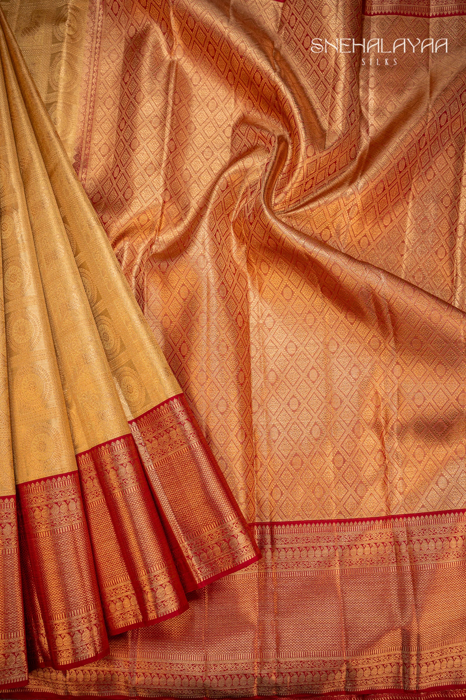 Gold Kancheevaram Tissue Silk Saree