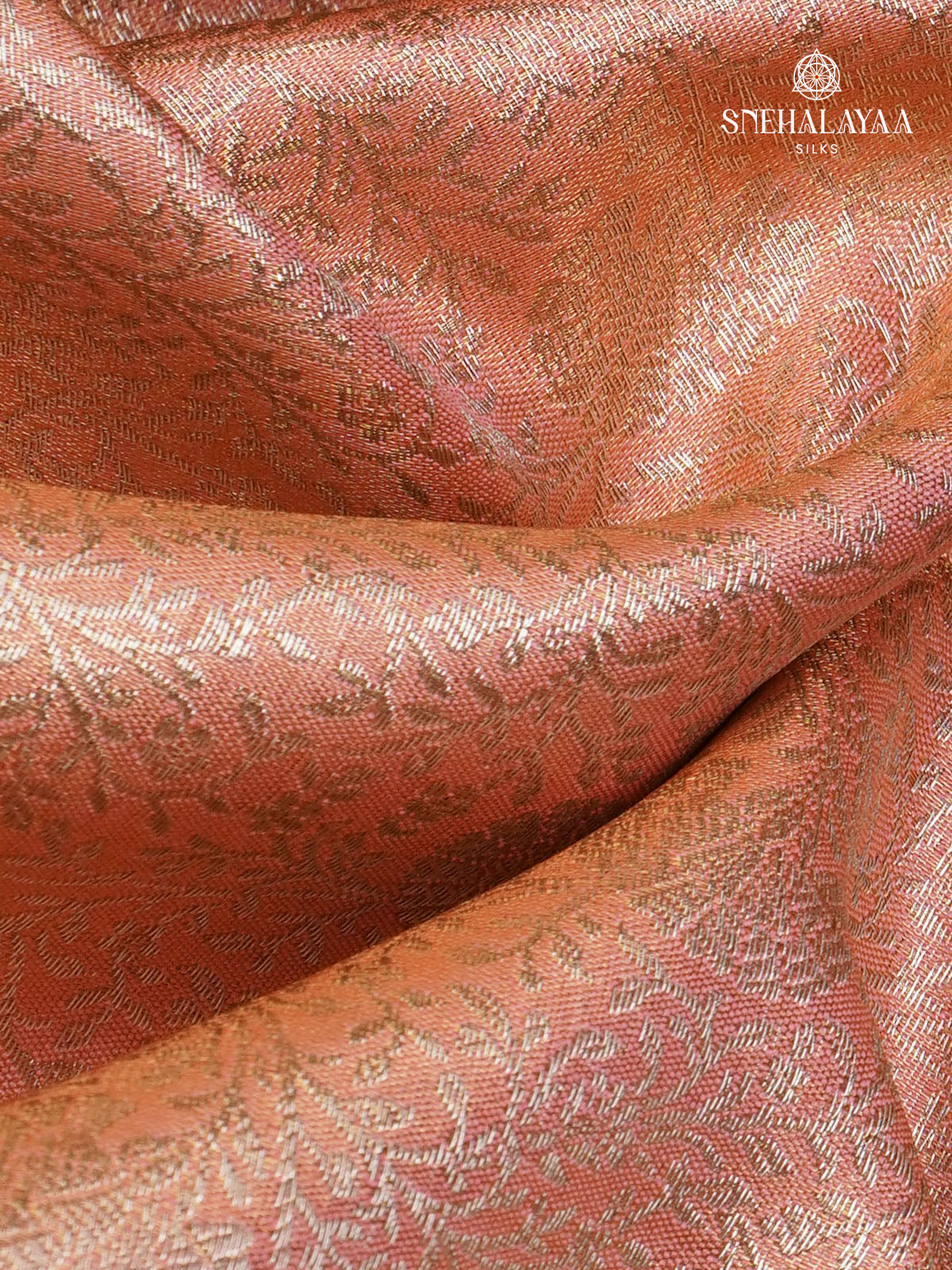 Peach Art Silk Saree