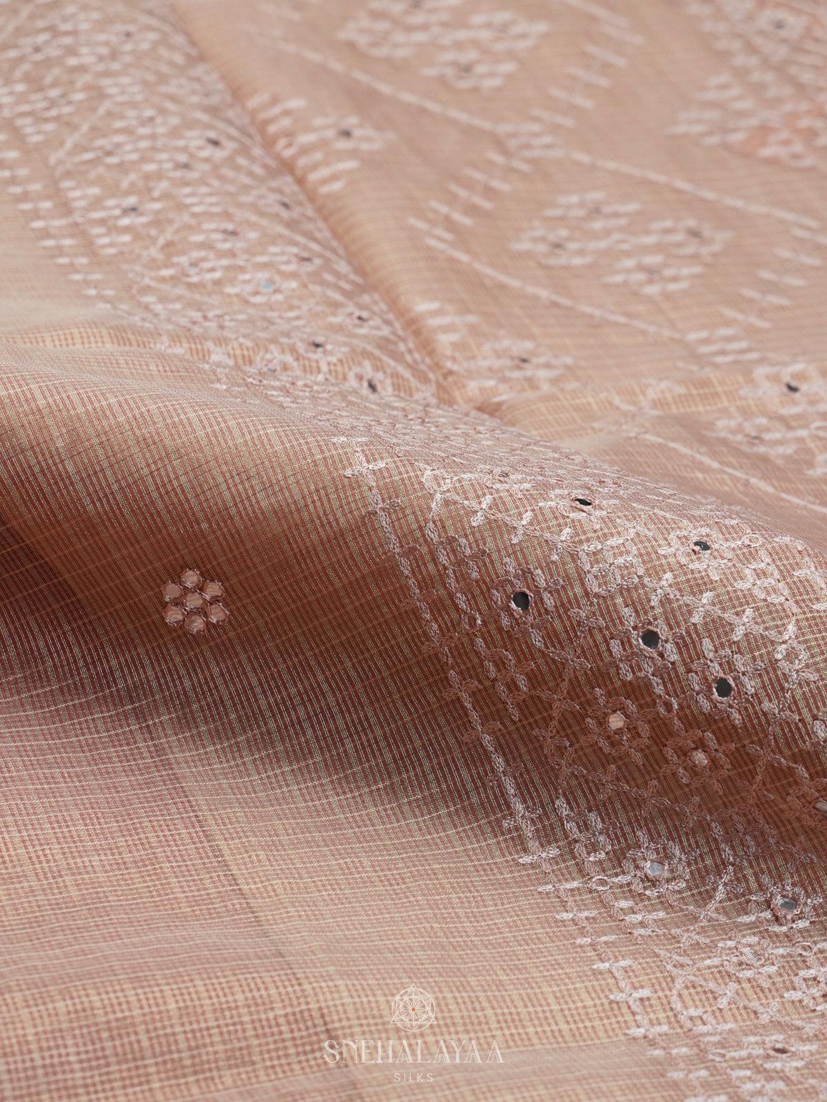 Beige Tissue Kota Saree