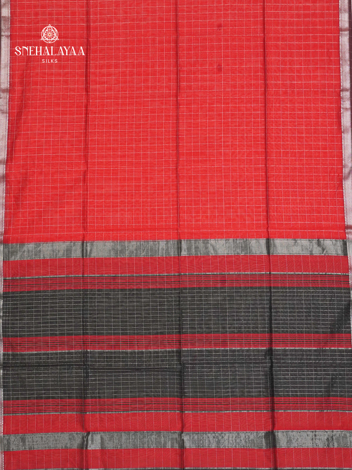Red Maheshwari Silk Cotton Saree