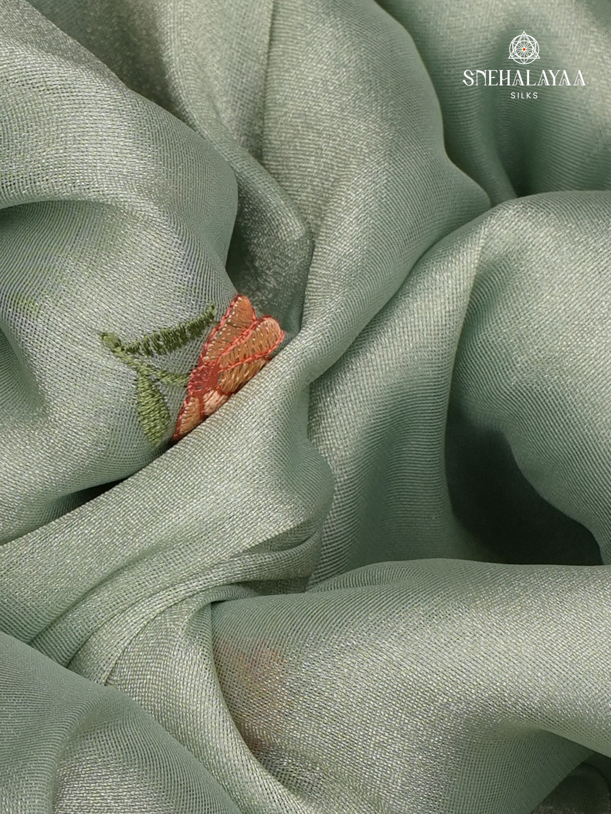 Grey Embroidery Designer Saree