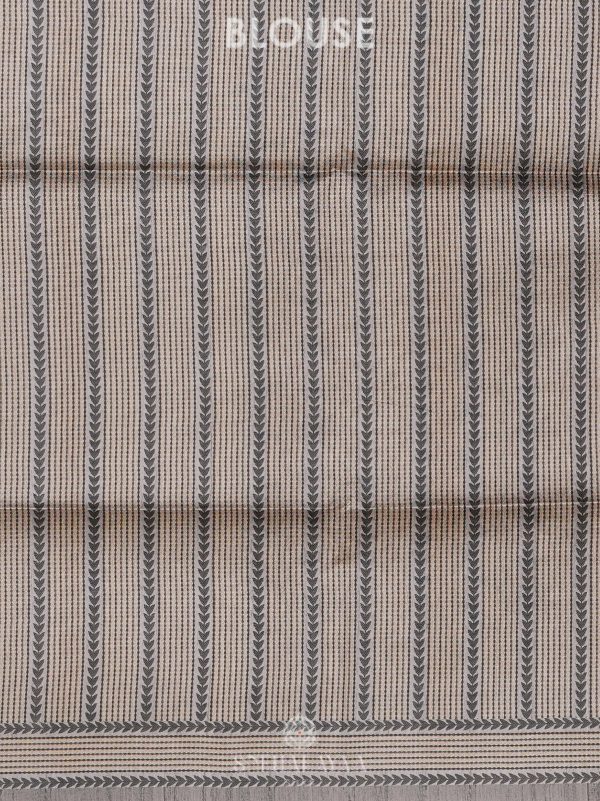 Grey Tussar Embroidery Saree