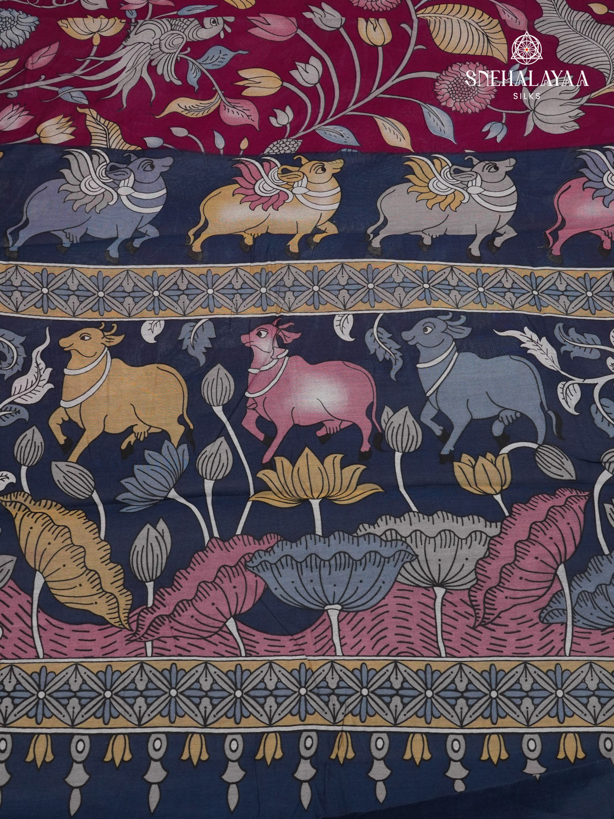 Marron Chanderi Saree