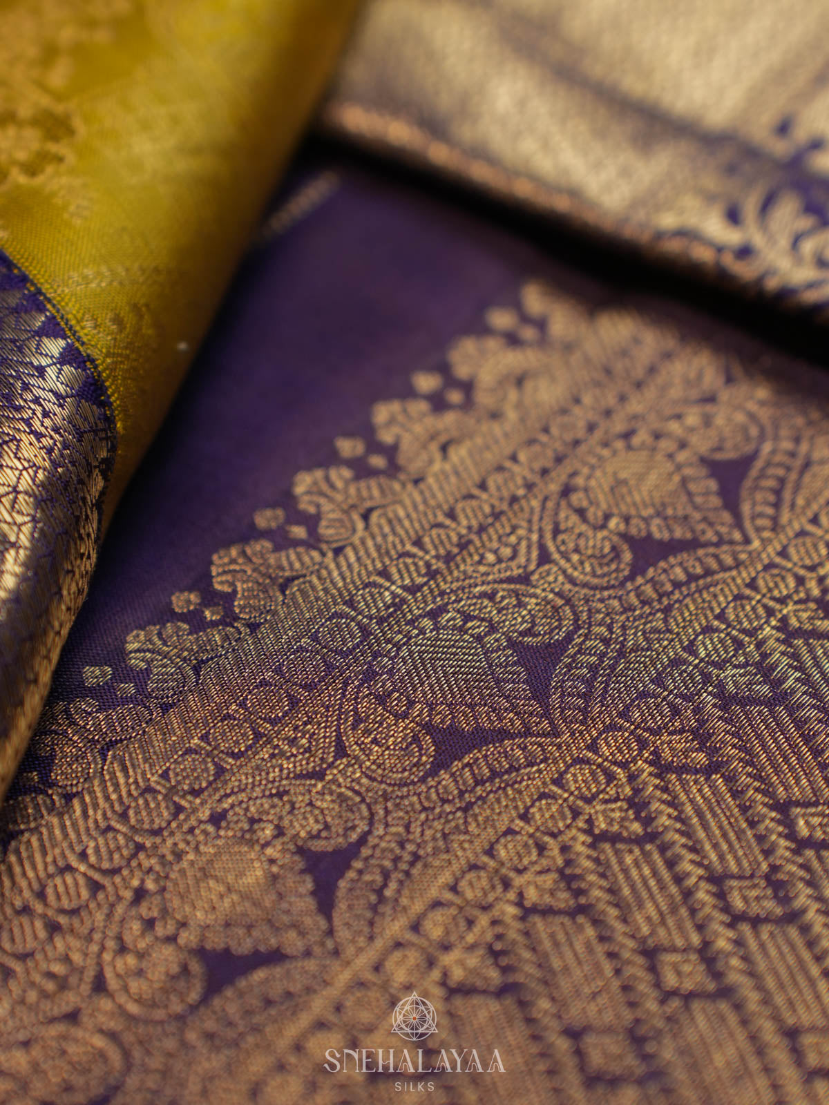 Lemon Yellow Kanjivaram Silk Saree