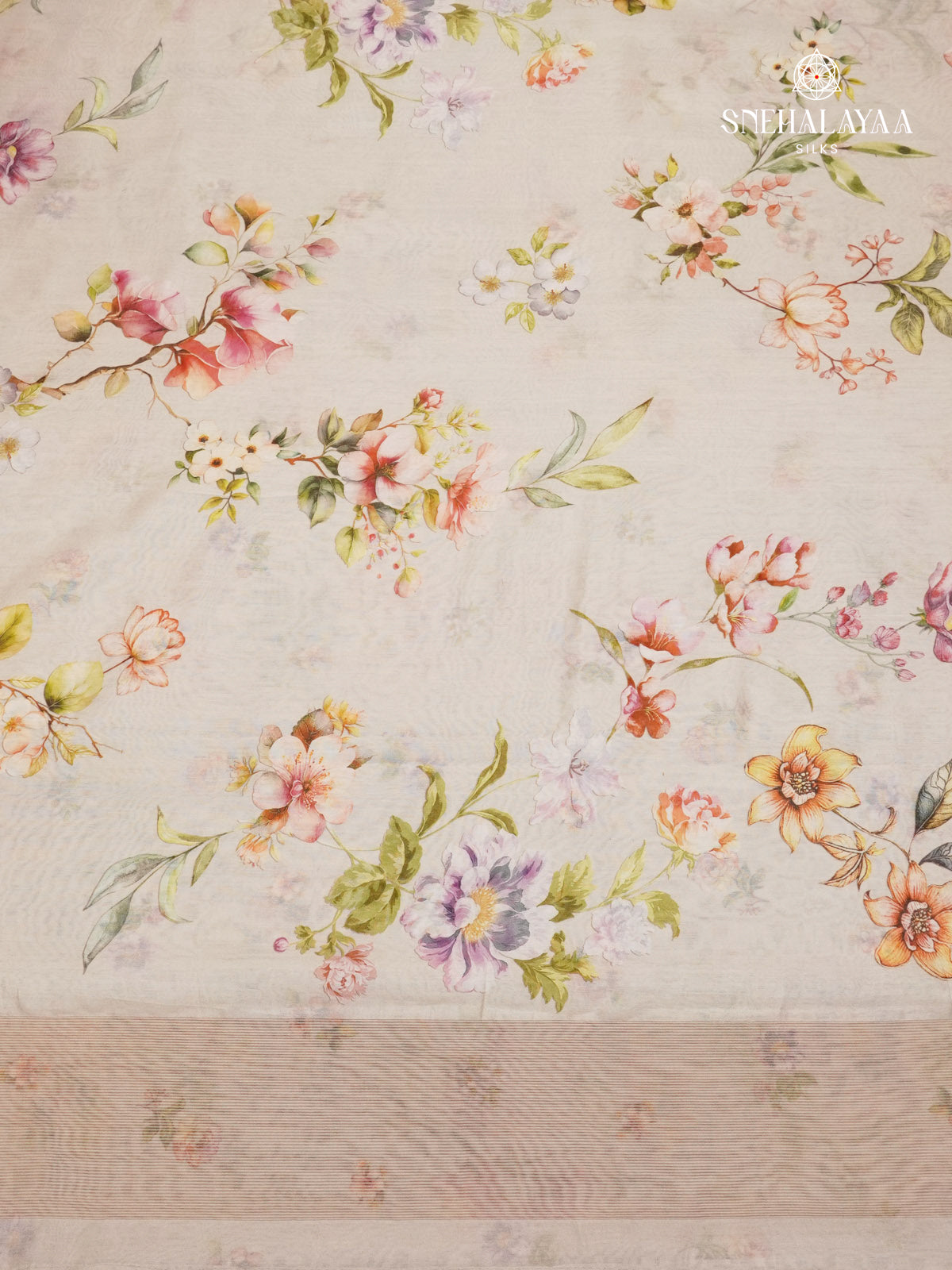 Off White Chanderi Saree